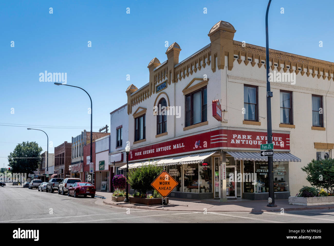 Park Avenue, Geschäftsviertel von Idaho Falls, Idaho, USA Stockfoto