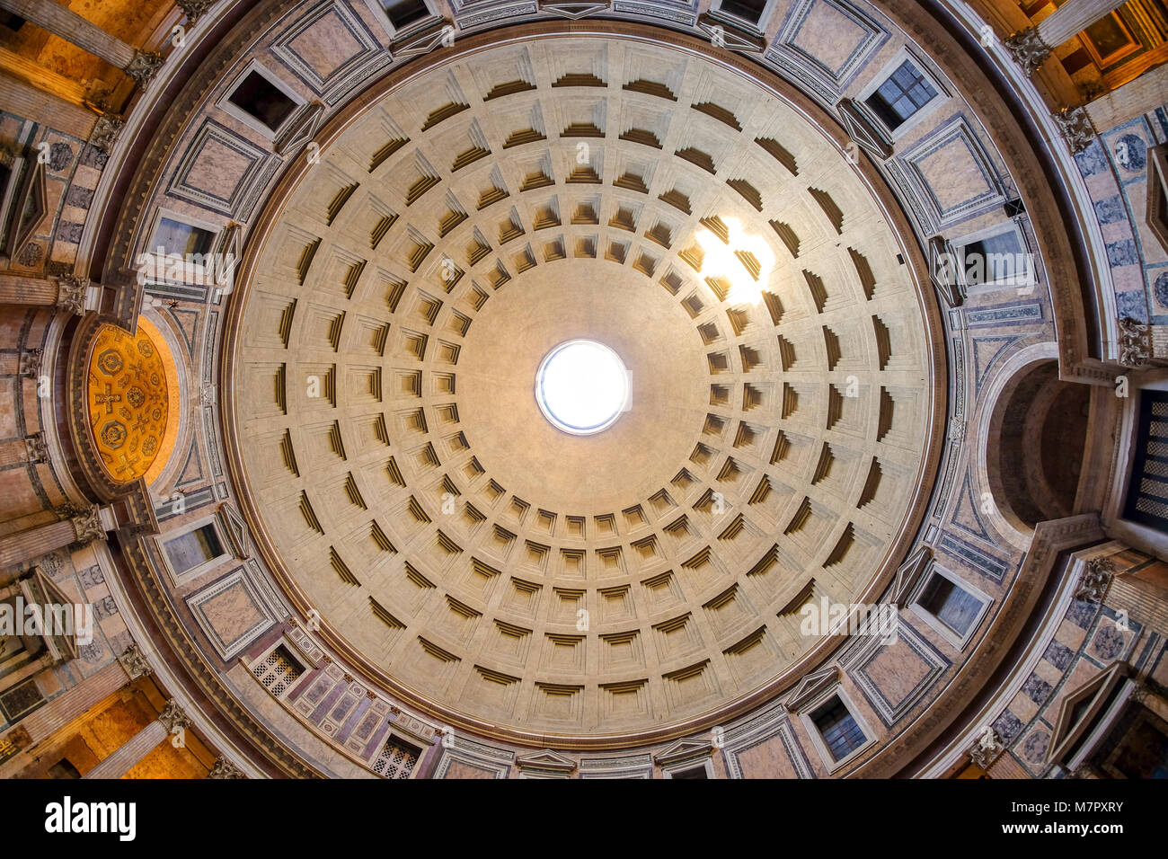 Die Kuppel des Pantheon in Rom, Italien Stockfoto