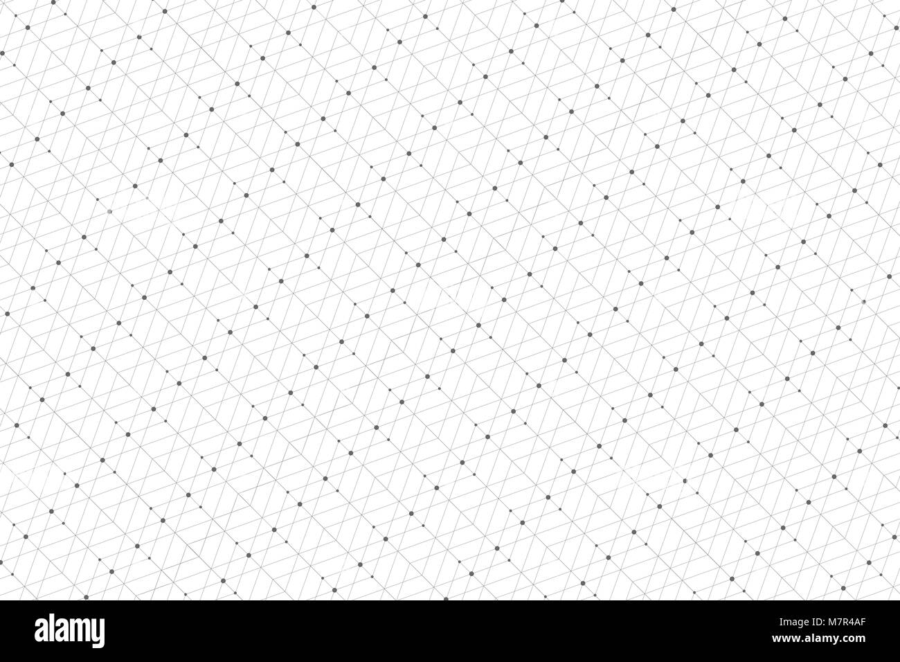Geometrische Muster mit Linien und Punkten. Grafischen Hintergrund Konnektivität. Moderne stilvolle polygonalen Hintergrund Kommunikation Verbindungen für Ihr Design. Linien-Plexus. Vektor-Illustration. Stock Vektor