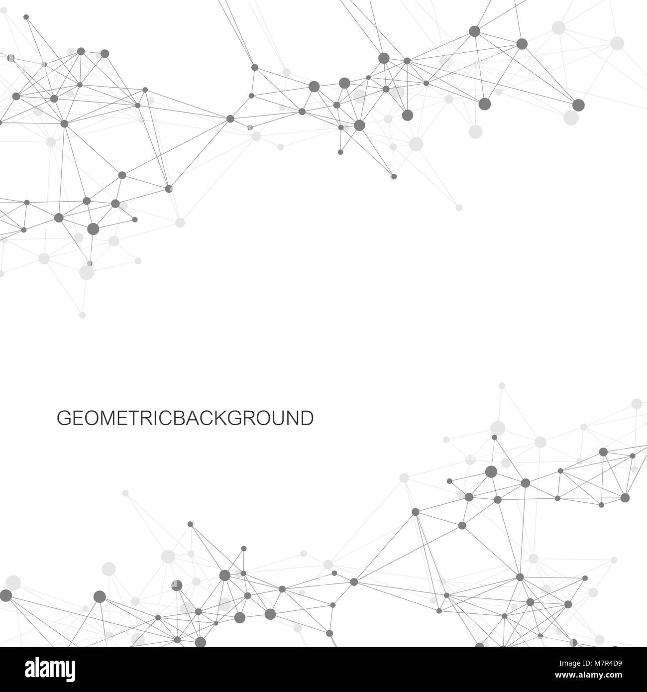 Geometrische grafik hintergrund Kommunikation. Grosse Daten komplex mit Verbindungen. Perspektive Kulisse. Minimale array. Digitale Daten Visualisierung. Wissenschaftliche kybernetische Vector Illustration. Stock Vektor