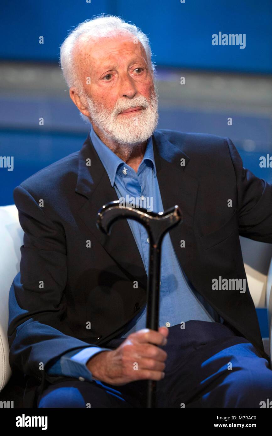 Italienische journalist Eugenio Scalfari, Gründer der Tageszeitung La Repubblica, Rom, Italien Foto © Remo Casilli/Sintesi/Alamy Stock Foto Stockfoto