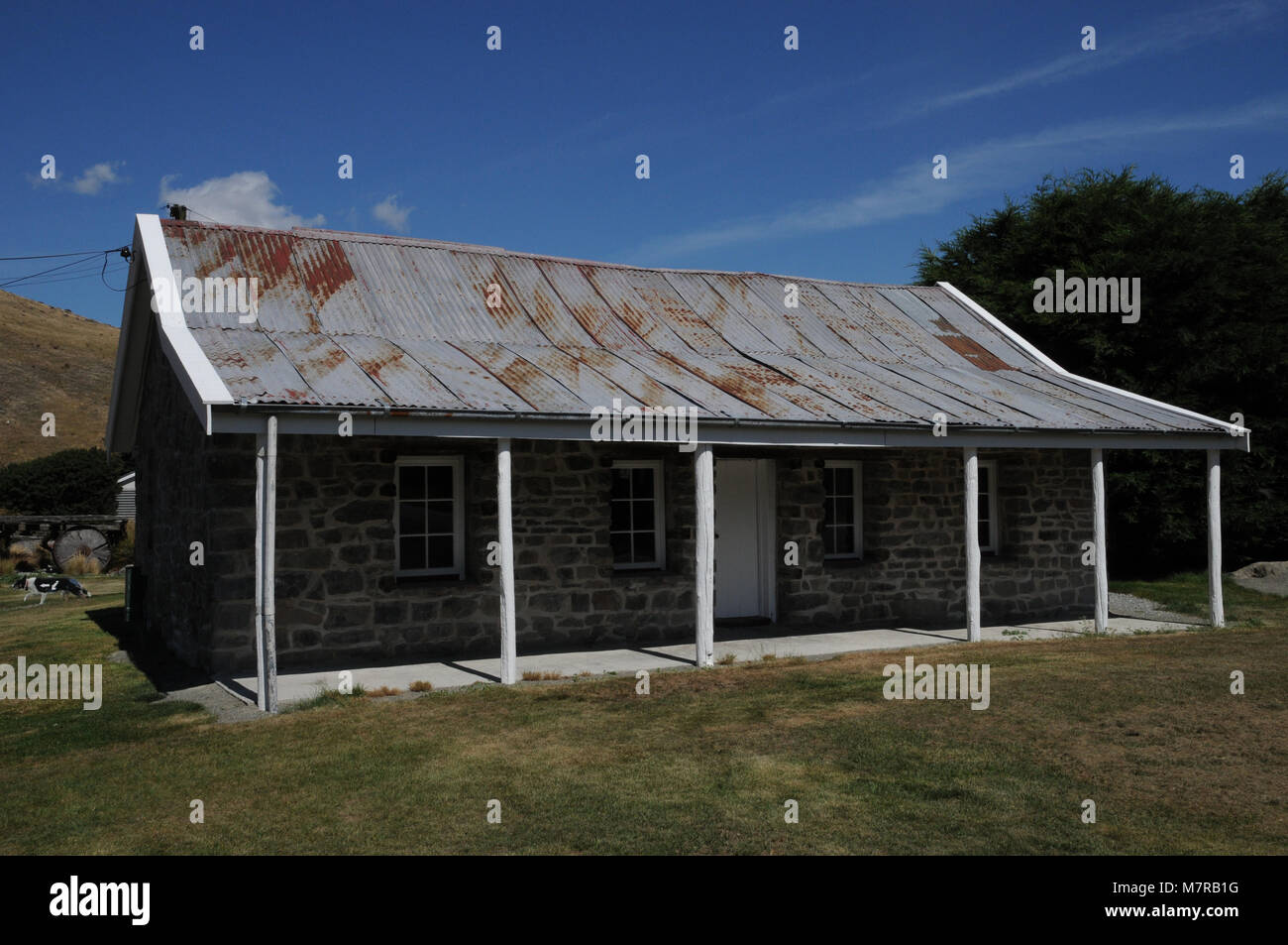 Die Gebäude und Artefakte bei Hakatere Ecke, Teil der Hakatere Conservation Park. Stockfoto