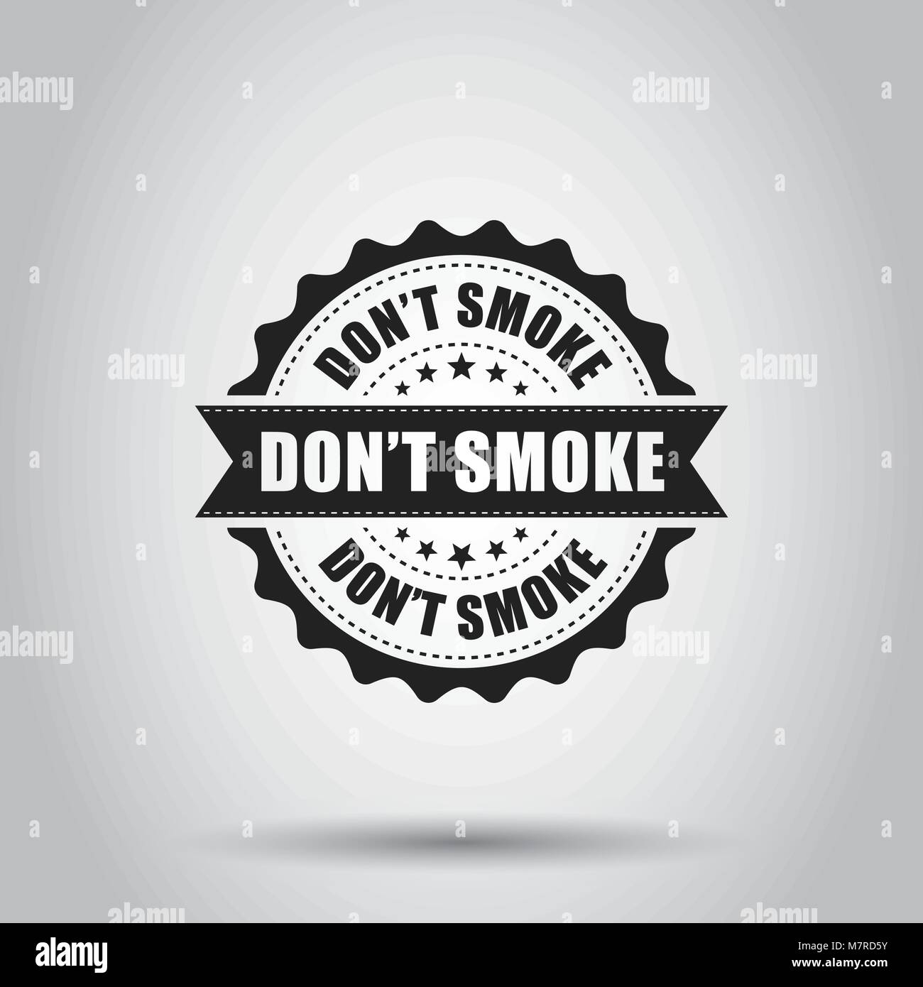 Rauchen Sie nicht grunge Gummi Stempel. Vector Illustration auf weißem Hintergrund. Geschäftskonzept nicht rauchen Stempel Piktogramm. Stock Vektor