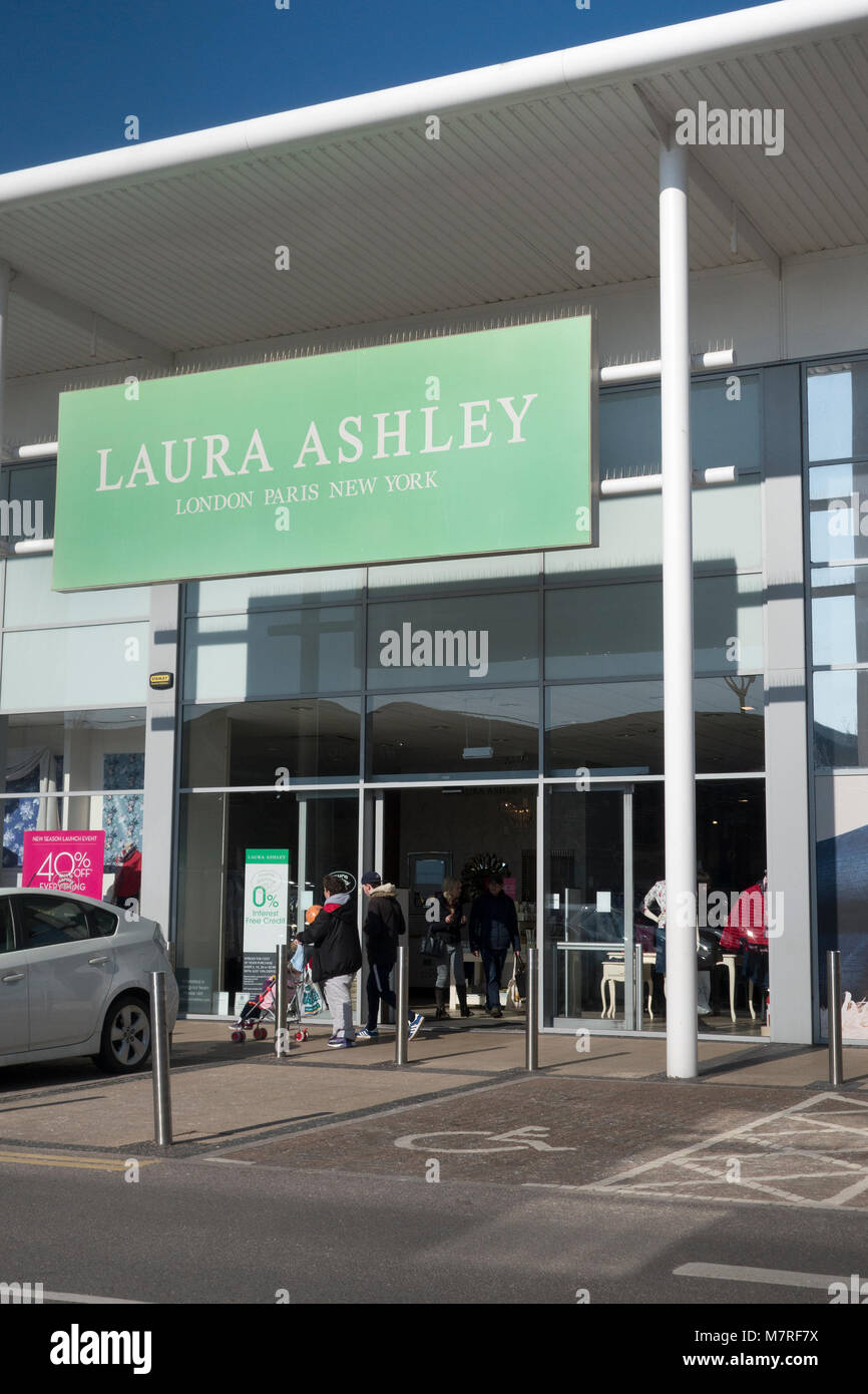 Laura Ashley, Solent Retail Park, Havant, Hampshire, Großbritannien Stockfoto