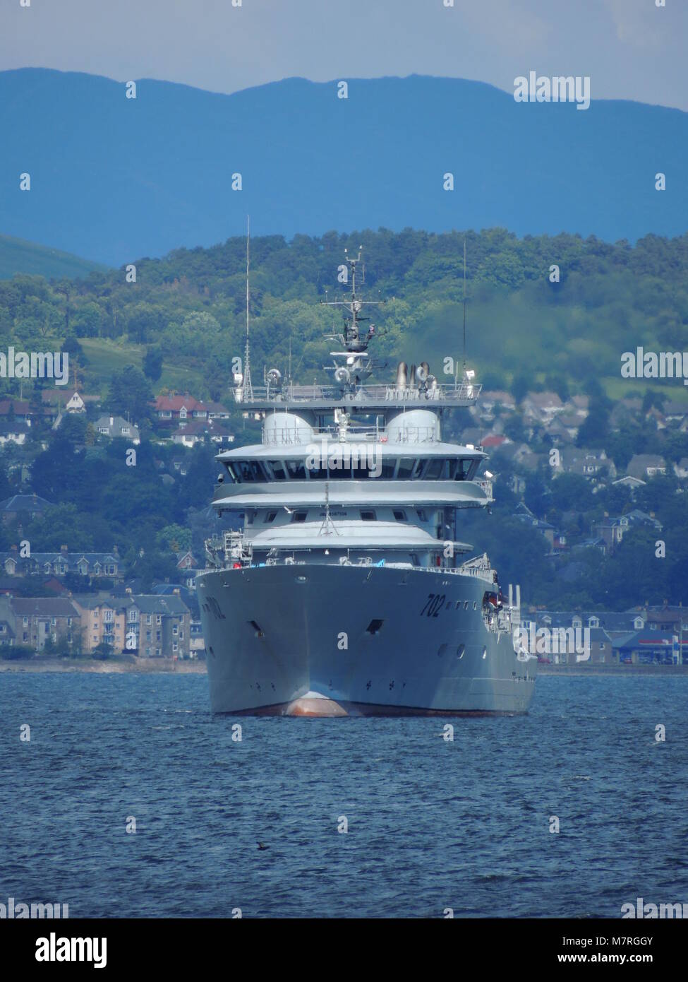 El Moussif (702), ein El Moundjid-Klasse Not abschleppen Schiff durch die algerische Marine betrieben, auf die vor der Zustellung laufen Versuche auf den Firth of Clyde. Stockfoto