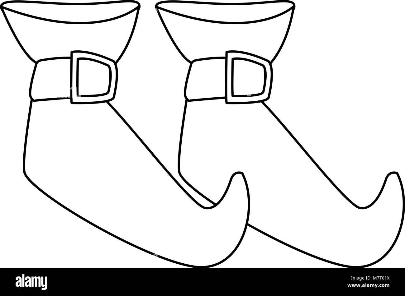 Hexe stiefel Cartoon Stock Vektor