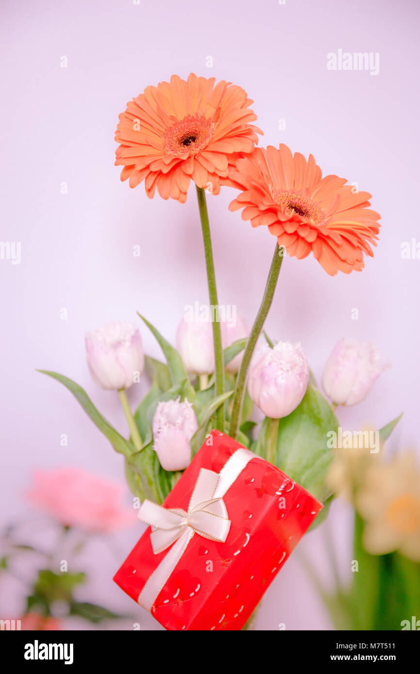 Schöne Bündel von erstaunlichen Blume und exklusives Geschenk Stockfoto