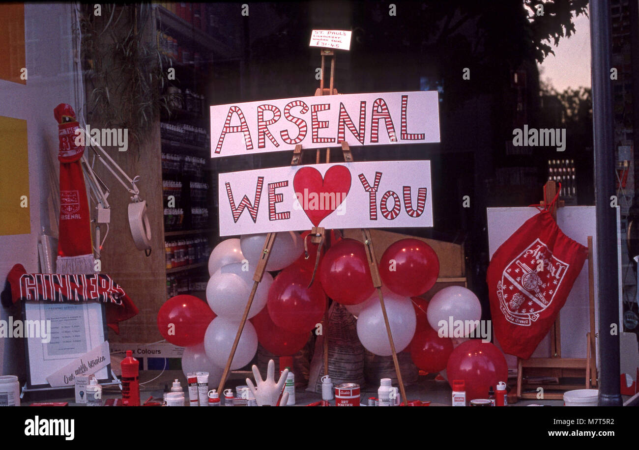Arsenal Football Supporters Stockfoto