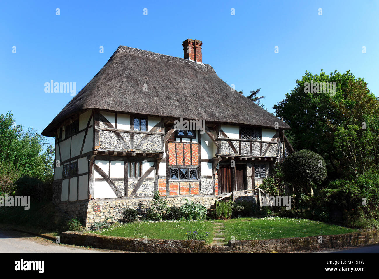 Ferienhaus im Dorf Bignor, South Downs National Park, Sussex, England, Großbritannien Stockfoto