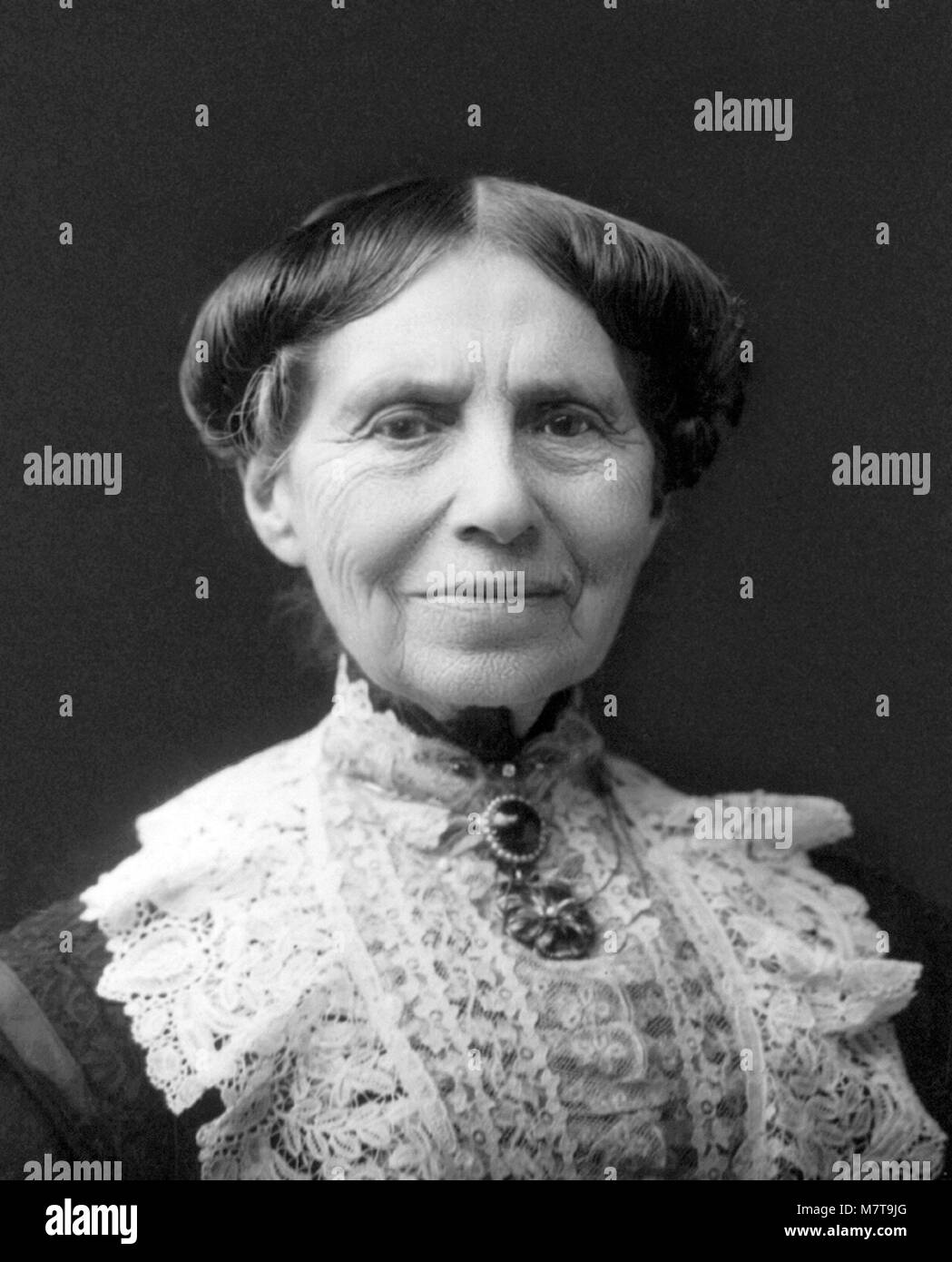 Clara Barton. Portrait der Krankenschwester und Gründer des Amerikanischen Roten Kreuzes, Clarissa Harlowe'' Clara Barton (1821-1912), von J E Purdy, 1904. Stockfoto