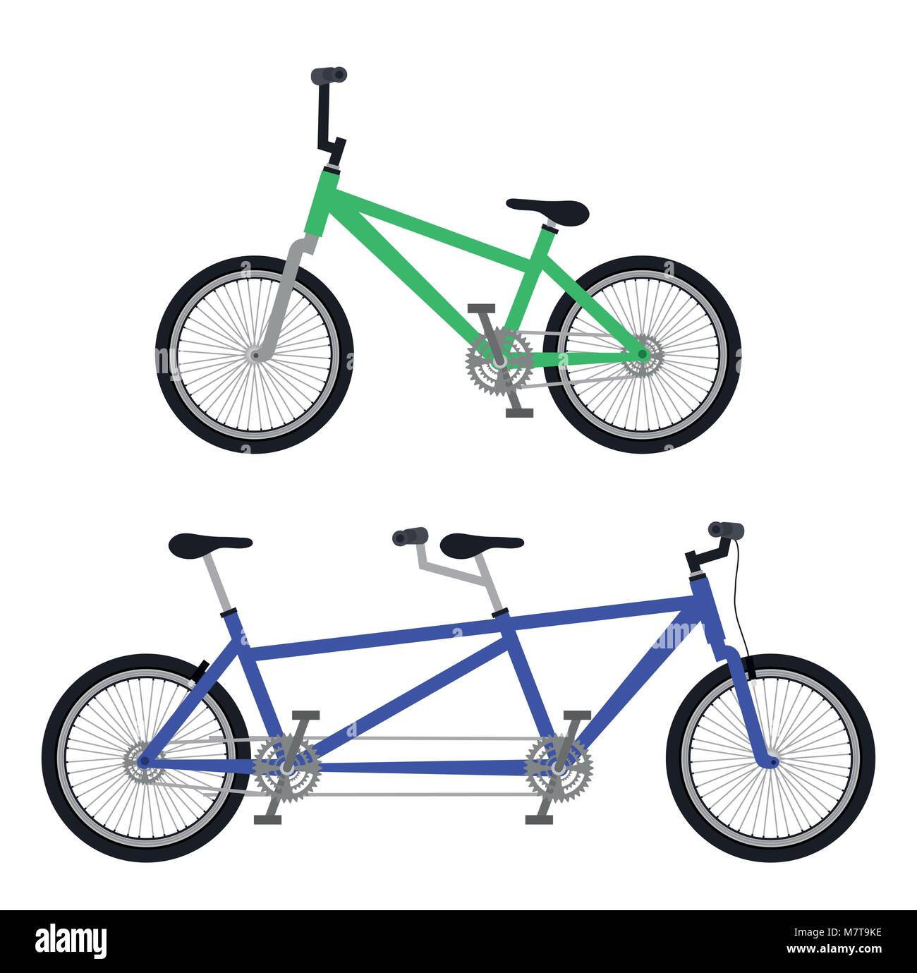 Set Fahrrad Stile Symbole Stock Vektor