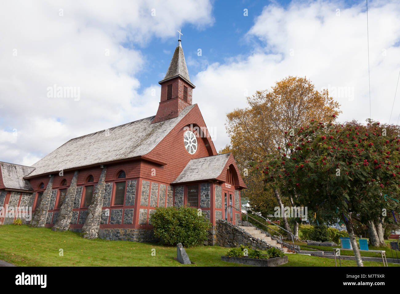 Sitka, Alaska: St. Peter's by-the-Sea der episkopalen Kirche, Gothic Revival Stockfoto