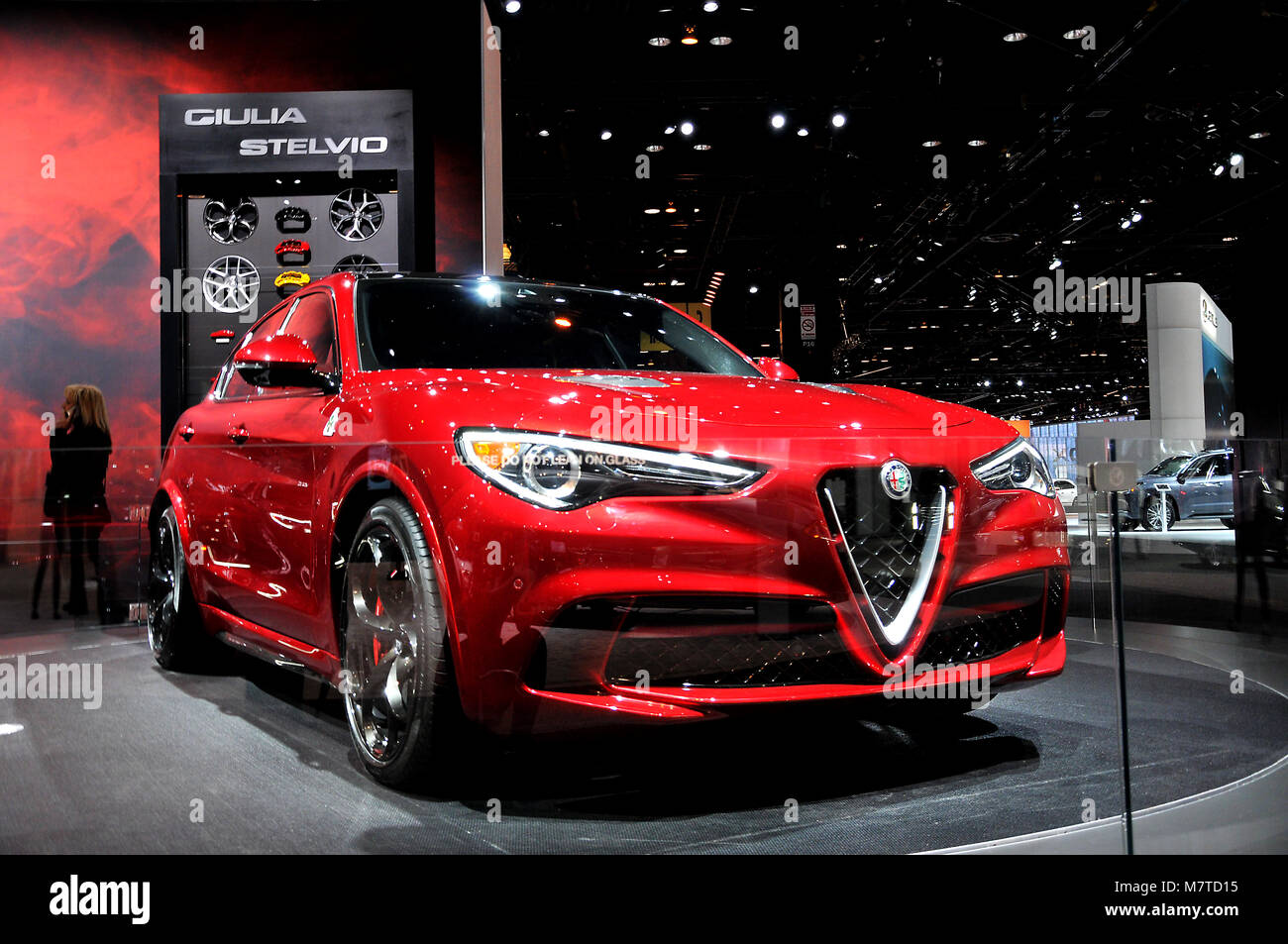 Die 2018 Chicago Auto Show drücken Sie auf Vorschau am McCormick Place in Chicago, IL, USA Mit: Alfa Romeo Stelvio, wo: Chicago, Illinois, United States Wenn: 08 Feb 2018 Credit: Adam Bielawski/WENN.com Stockfoto