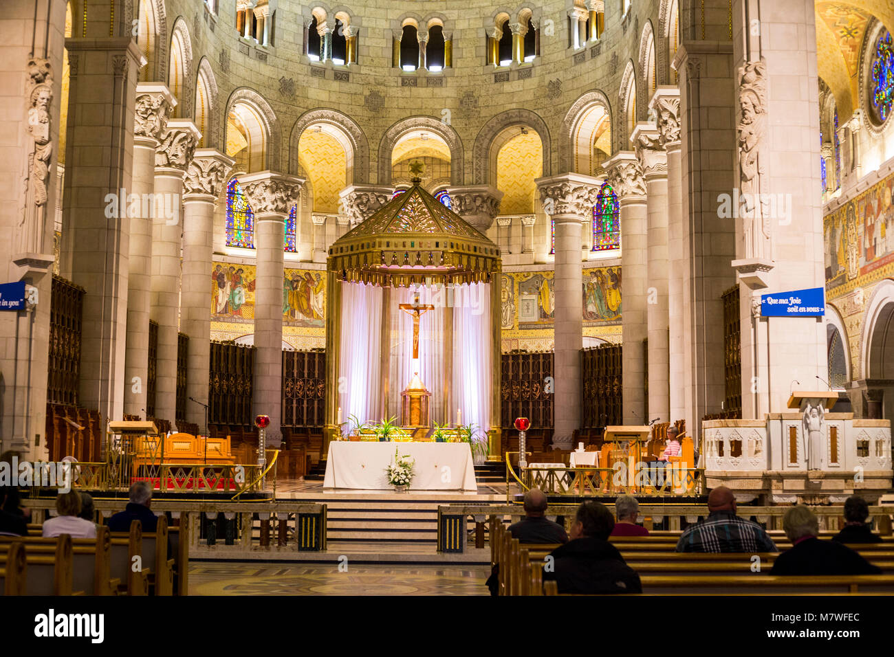 Die Basilika von St. Anne de Beaupre, Quebec, Kanada. Stockfoto