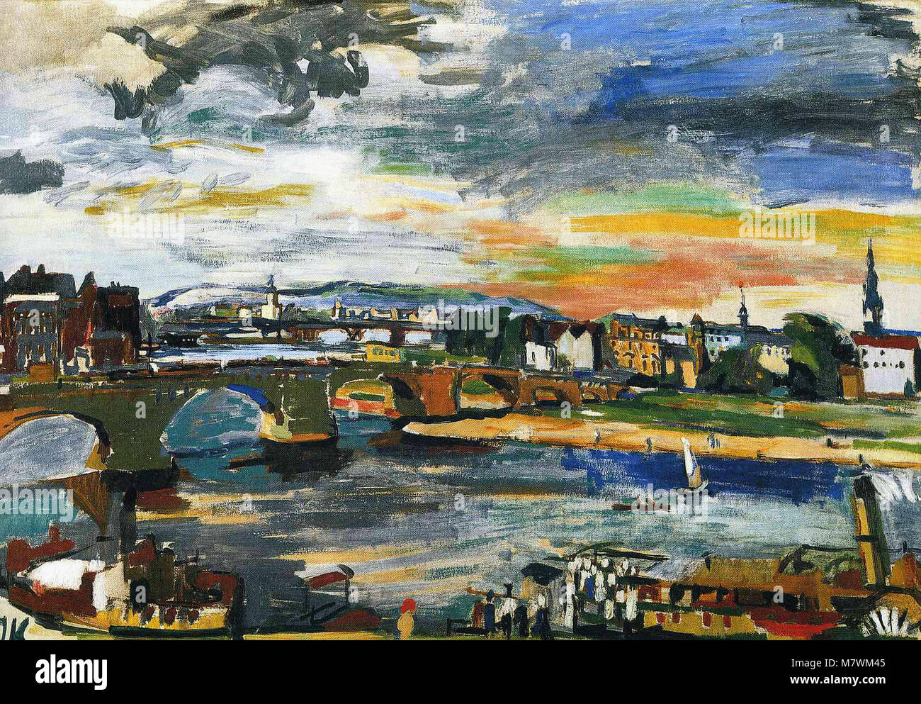 Oskar Kokoschka - Augustusbrücke Dresden Stockfoto