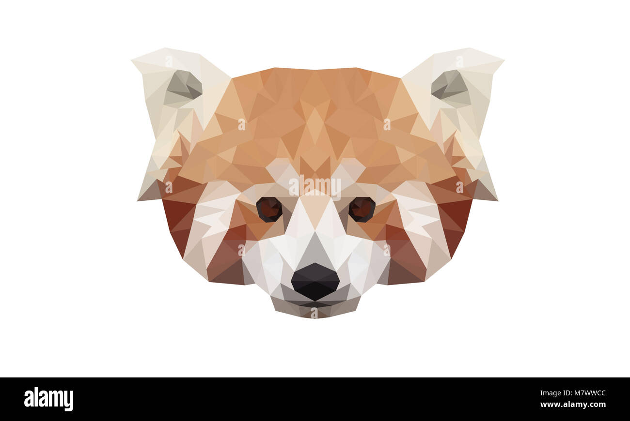 Low Poly Trianle Panda JPG 4000 x 2400 Stockfoto