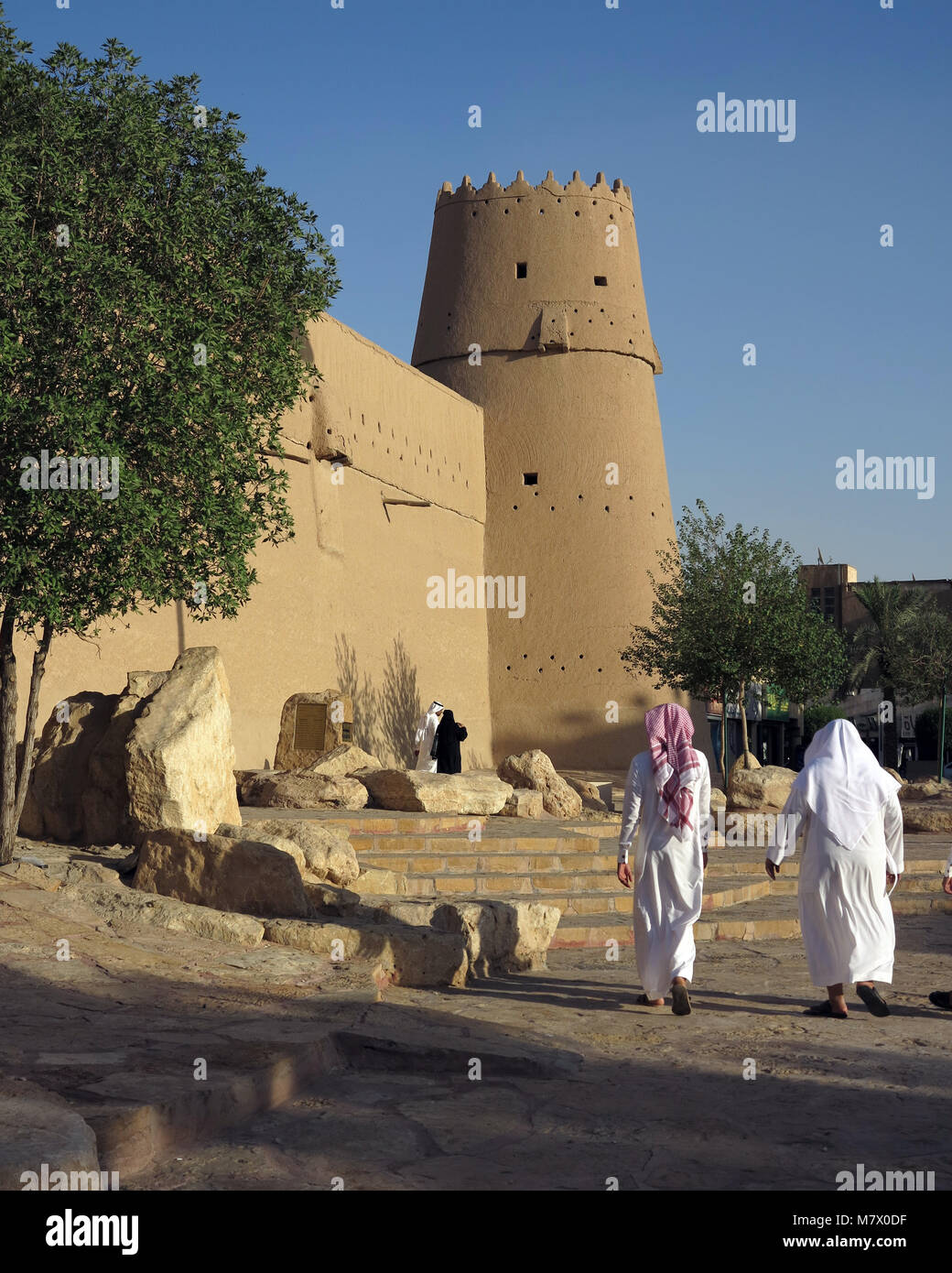 Das 1865 aus Lehmziegeln erbaute Fort Masmak im Zentrum der Stadt ist die Keimzelle von Riad, Saudi Arabien. Stockfoto
