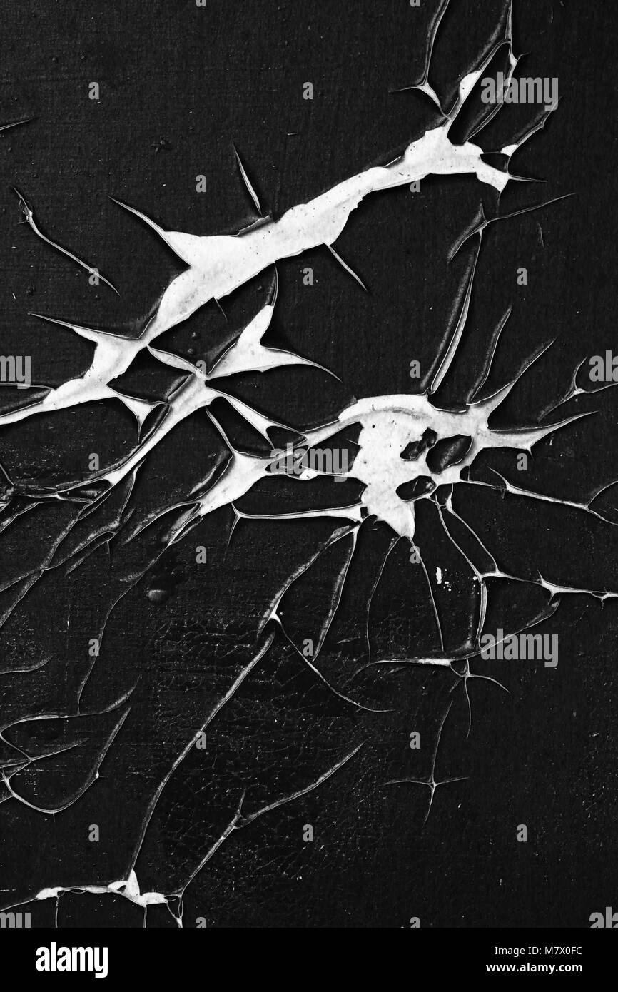 Risse und geschält Oberfläche - grunge Risse Textur - Detail Stockfoto