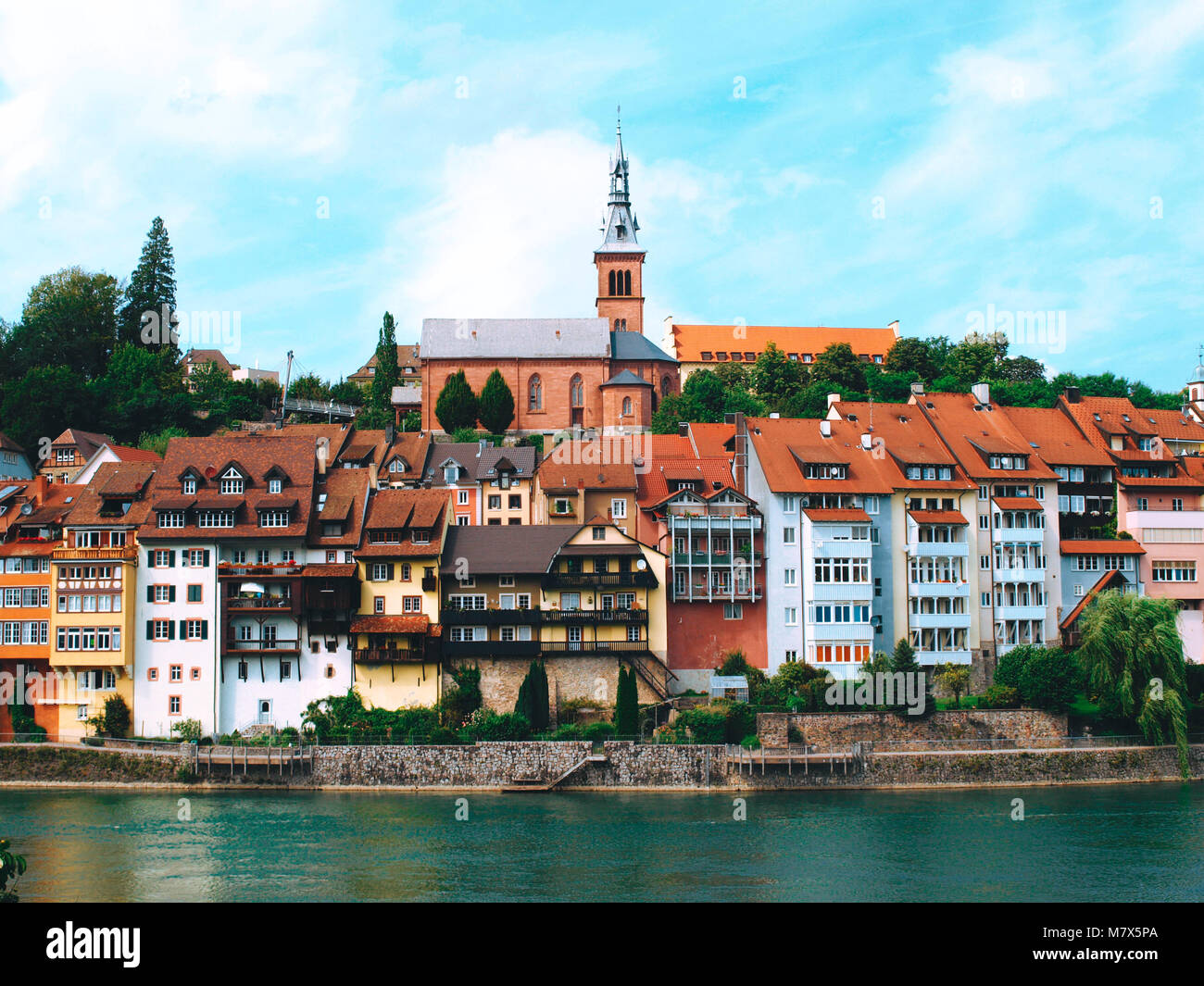 Die Stadt Laufenburg am Rhein, Deutschland. Stockfoto