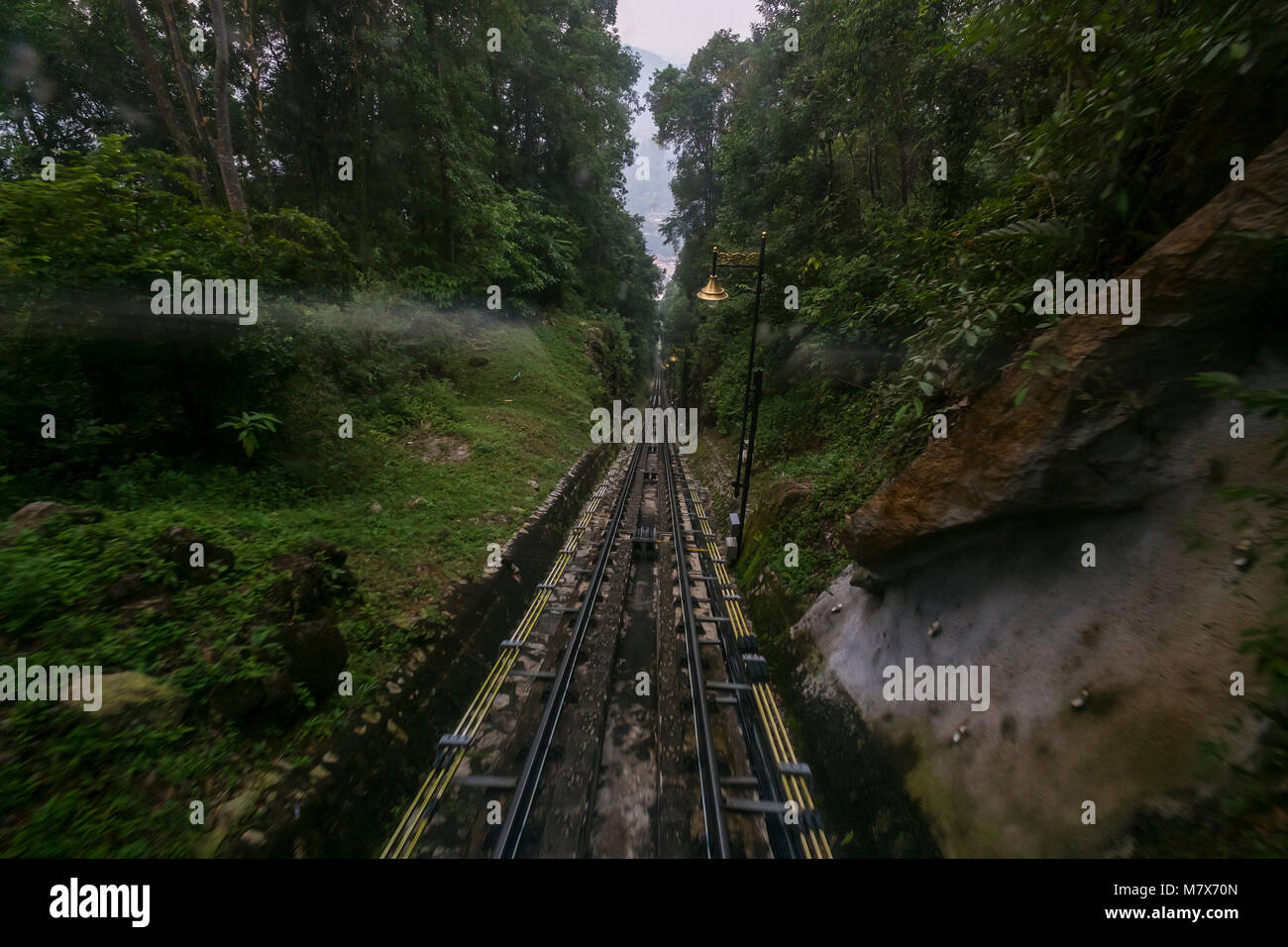 Bukit Bendera Straßenbahn an Insel Penang, Malaysia Stockfotografie - Alamy