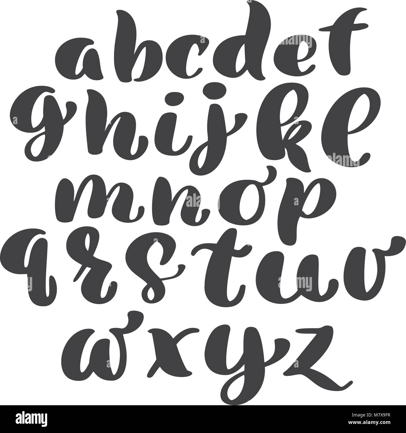 Vektor Alphabet. Exclusive Custom Buchstaben. Schrift und Typografie für Designs: Logo, Poster, Einladung, etc. Handschriftliche Pinselstil mod Stock Vektor Vektor Alphabet. Exclusive Custom Buchstaben. Schrift und Typografie für Designs: Logo, Poster, Einladung, etc. Handschriftliche Pinselstil mod Stock Vektor