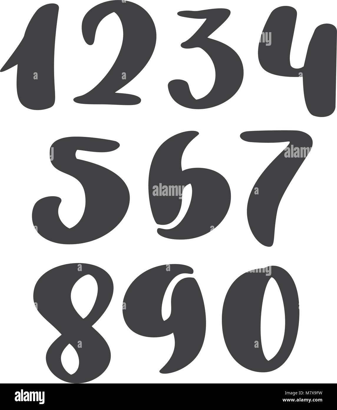 Zahlen Font Klassische Elegante Schrift Stock Vektorgrafik Alamy