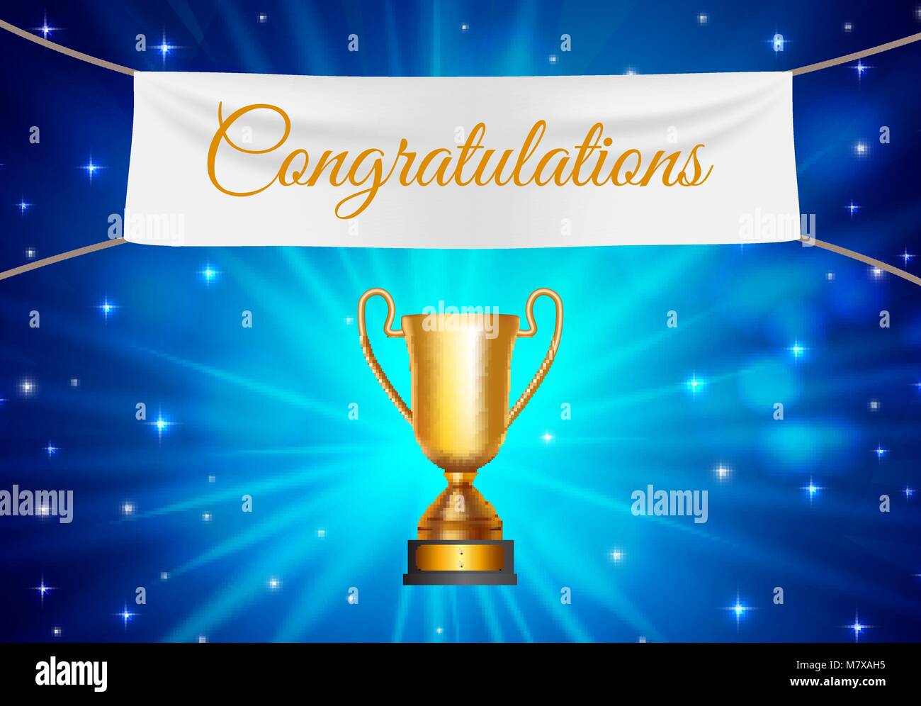 Gold Cup Sieger Herzlichen Glückwunsch Hintergrund. Vector Illustration Alamy