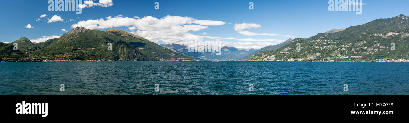 Comer See in Italien ist einer der schönsten Seen in den Alpen Stockfoto