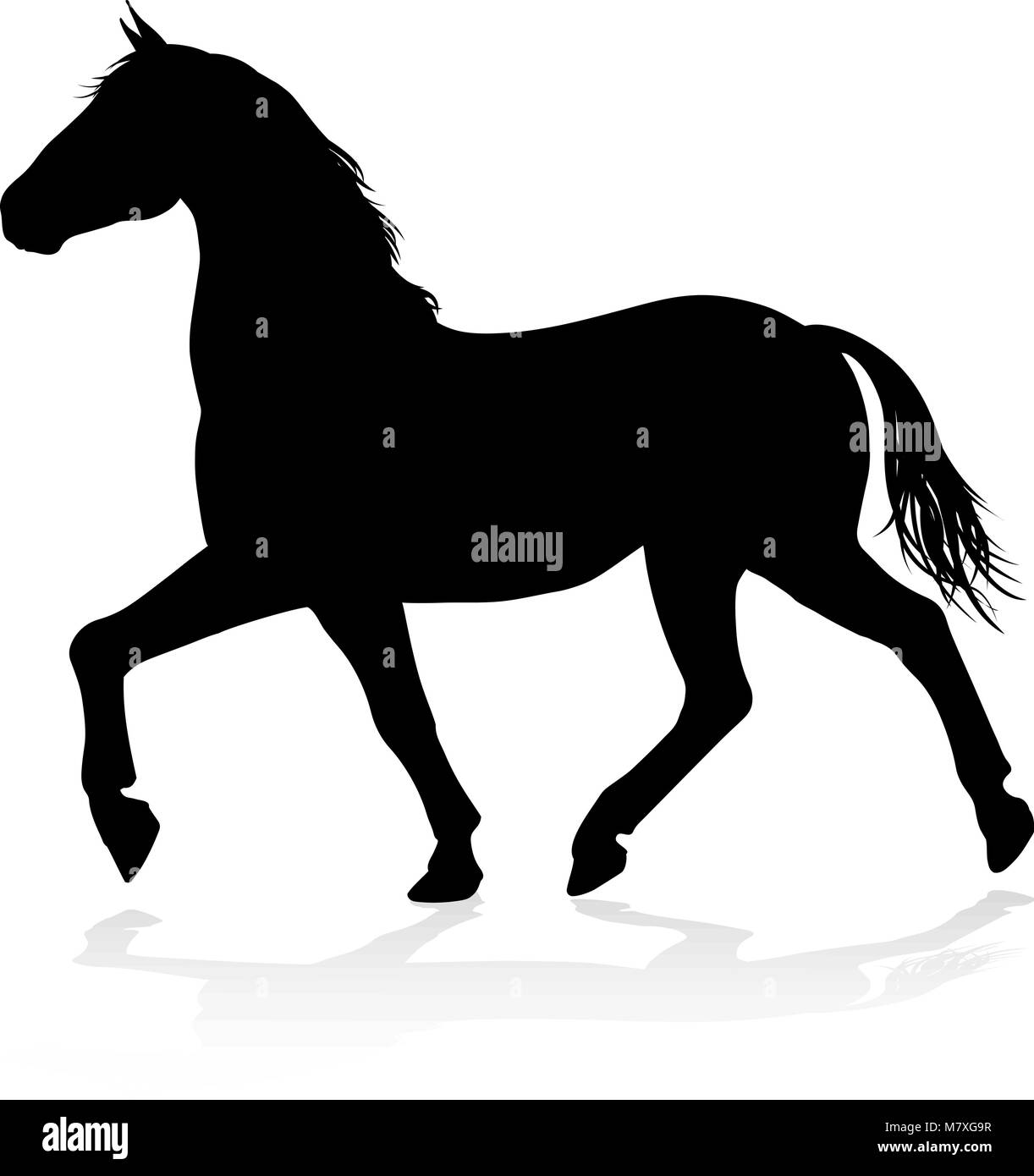 Pferd Tier Silhouette Stock Vektor