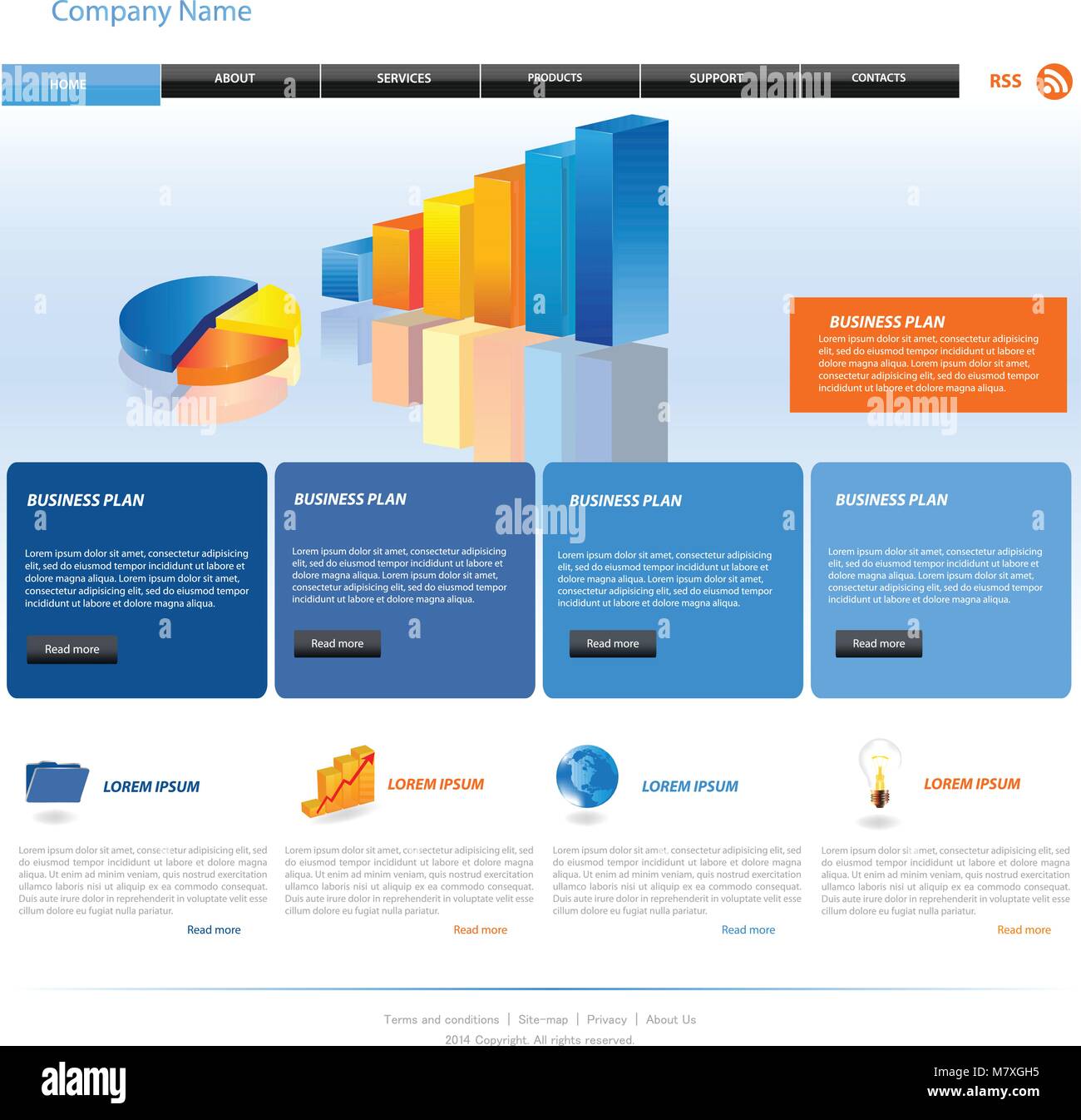 Web Design Website Vektor Elemente Stock Vektor