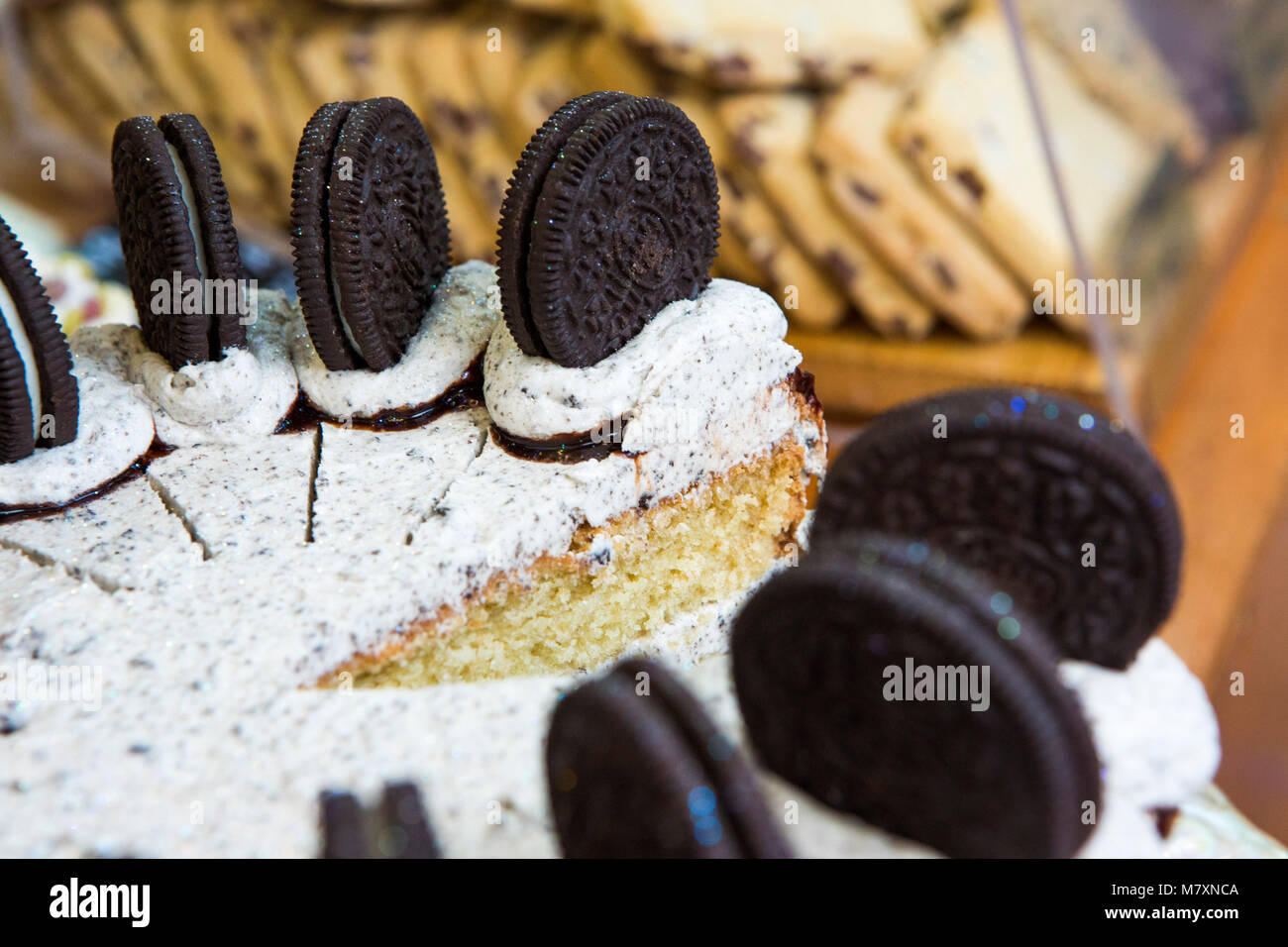 Oreo Cookies Kuchen. Stockfoto