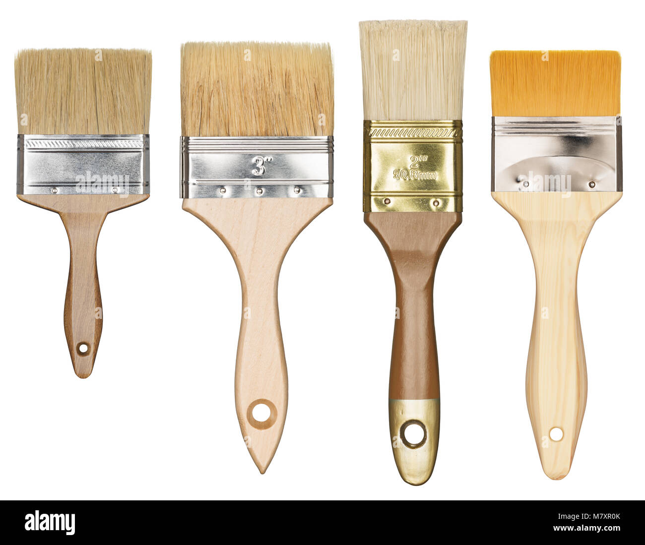 Pinsel isoliert auf weißem Stockfoto