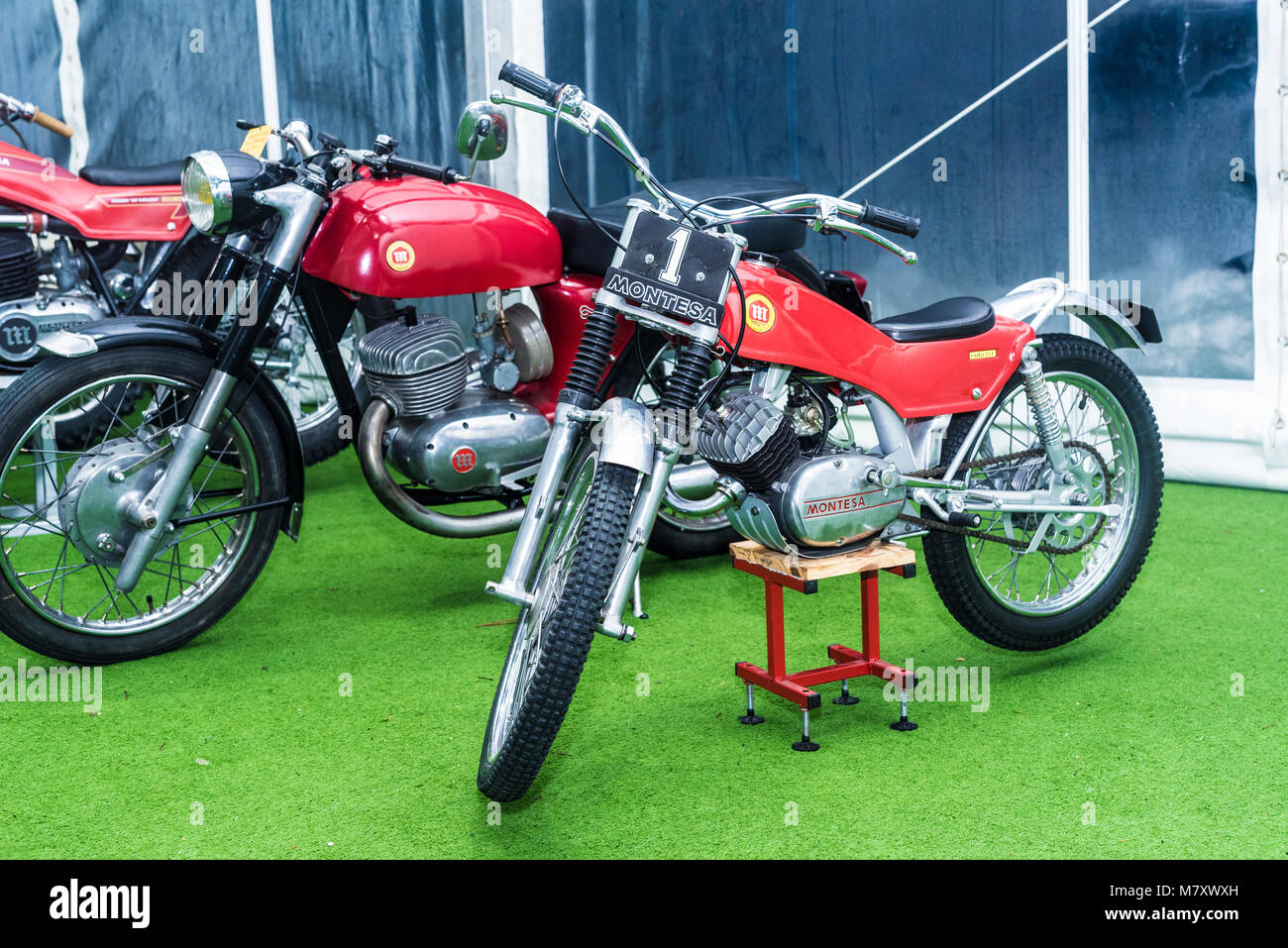 Moto antigua Montesa - alte Motorräder Montesa Stockfoto