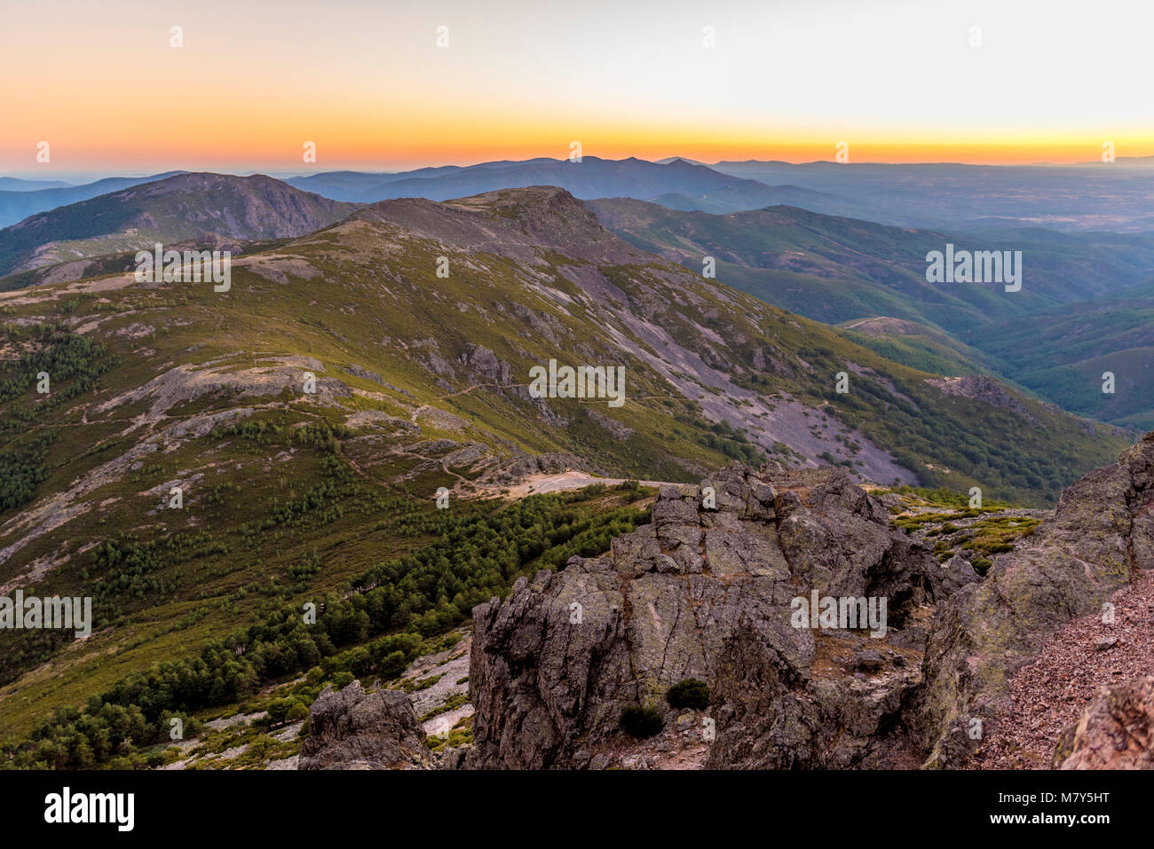 Paisajes de la Sierra de Francia en el Sur de Salamanca (España) Stockfoto