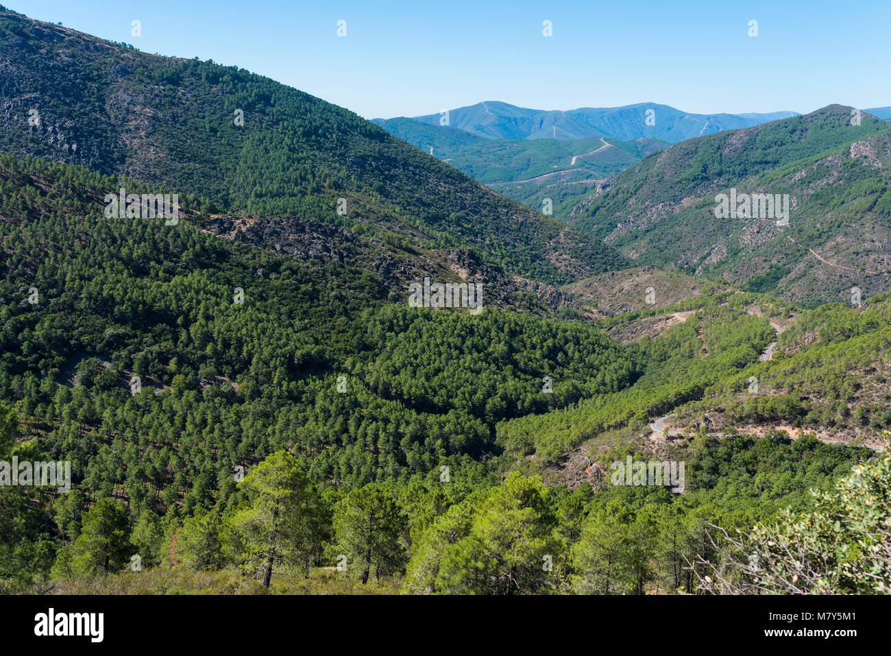 Paisajes de la Sierra de Francia en el Sur de Salamanca (España) Stockfoto