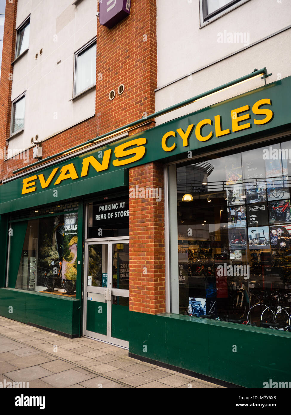Evans Cycles, Reading, GB. Stockfoto