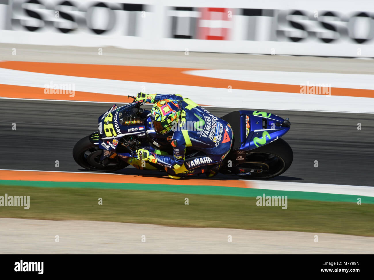 Valentino Rossi Moto GP 2017 Gran Prix Comunitat Valenciana Foto: Eduardo Manzana Stockfoto