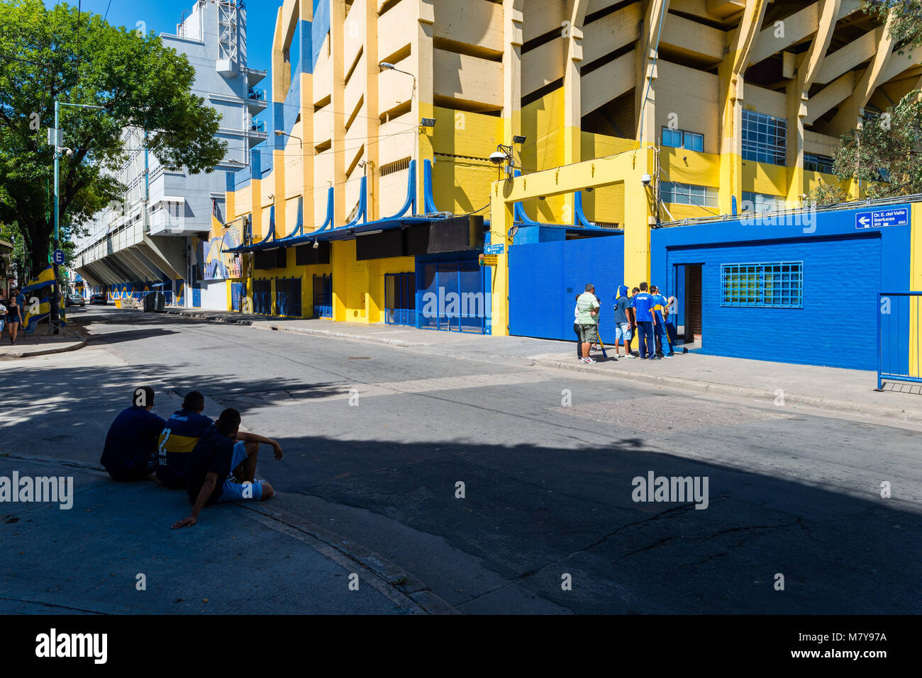 La Boca ist ein Viertel, Barrio der argentinischen Hauptstadt Buenos Aires. Es behält einen starken europäischen Geschmack, mit vielen seiner frühen Siedler bei Stockfoto