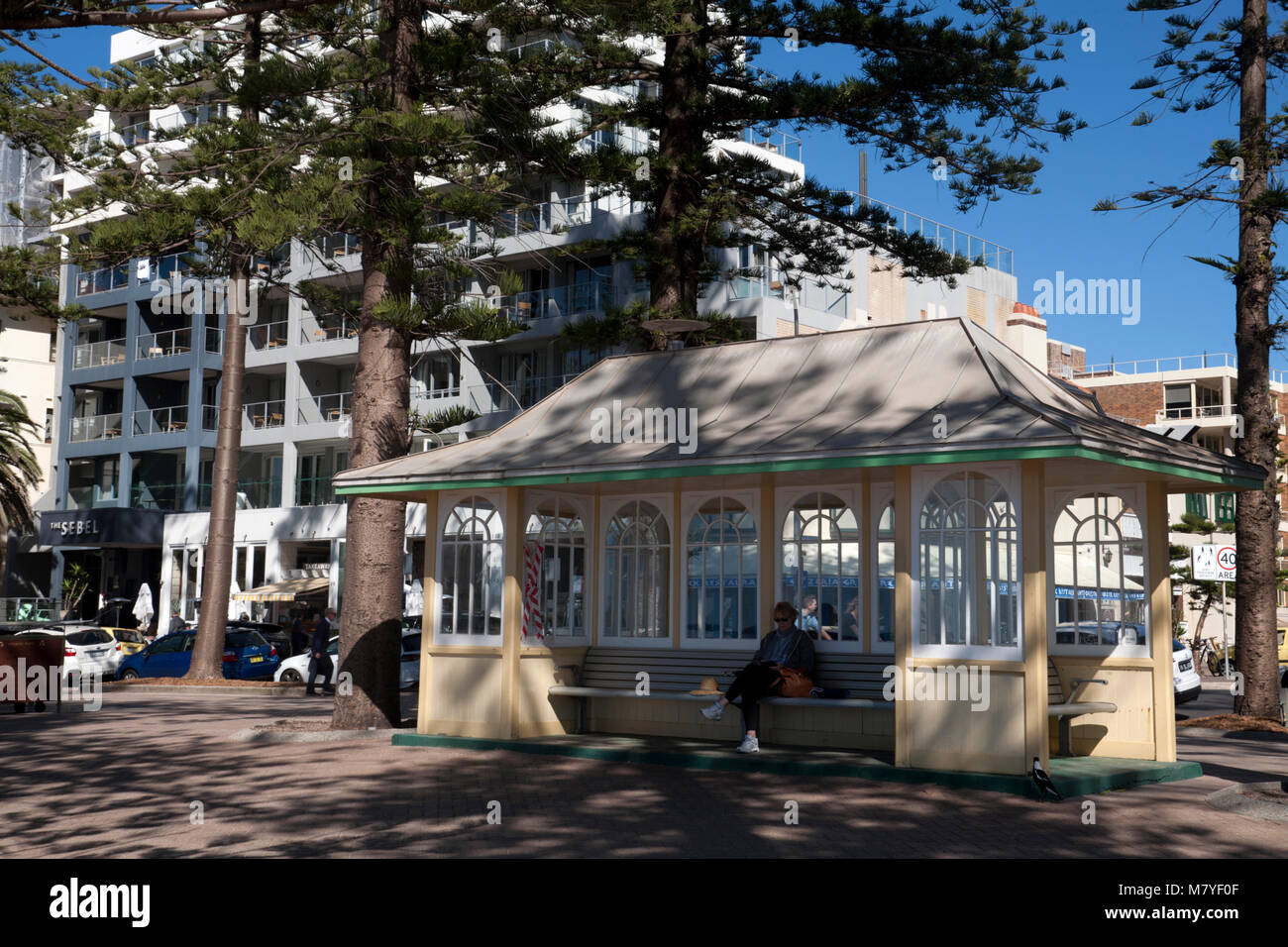 Die Promenade direkt am Meer Tierheim Manly Beach Manly Sydney New South Wales, Australien Stockfoto