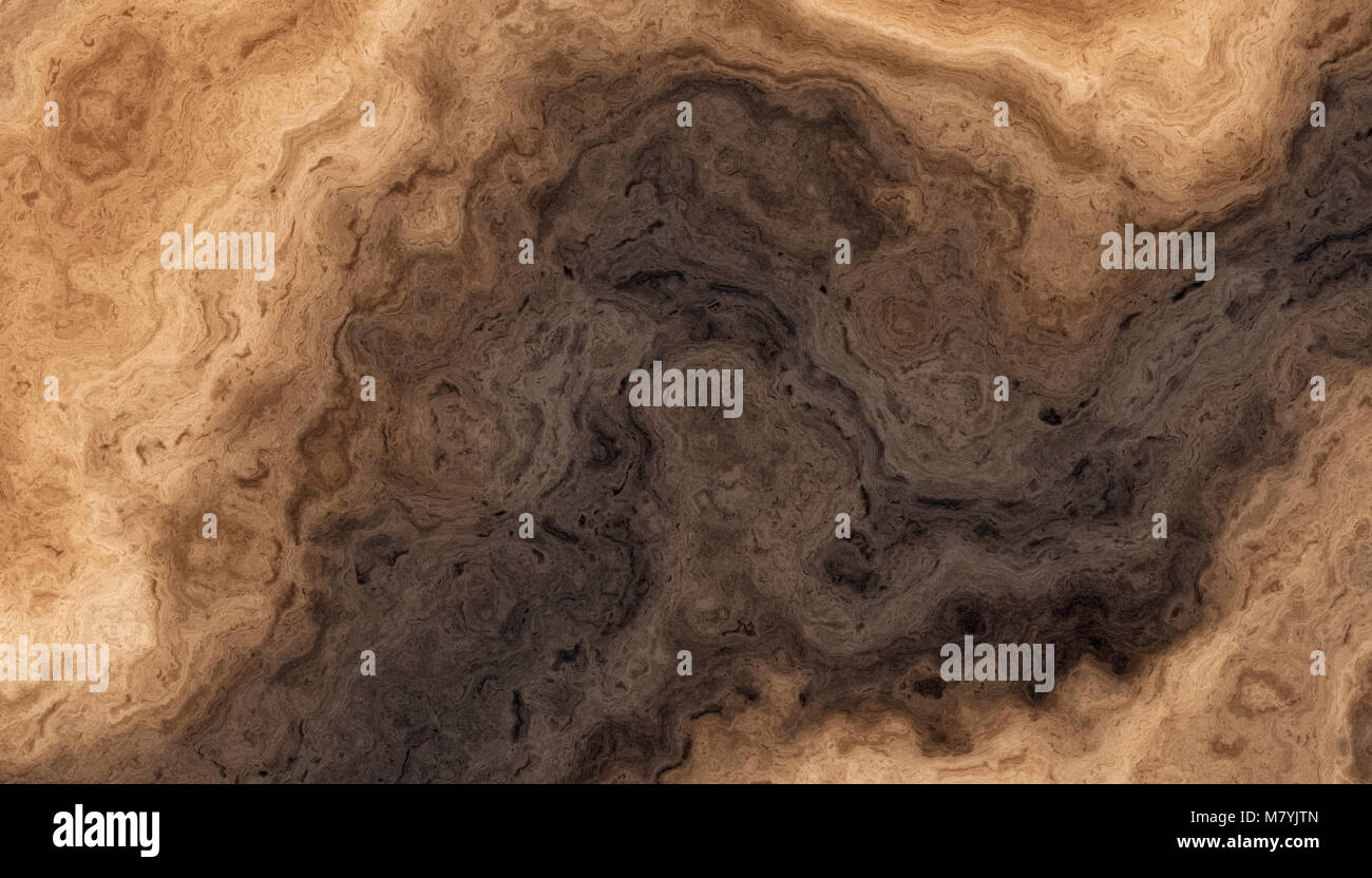 Beschaffenheit der Wurzeln des Baumes mit Wellenlinien und Alter Ringe. Zusammenfassung Hintergrund. Stockfoto