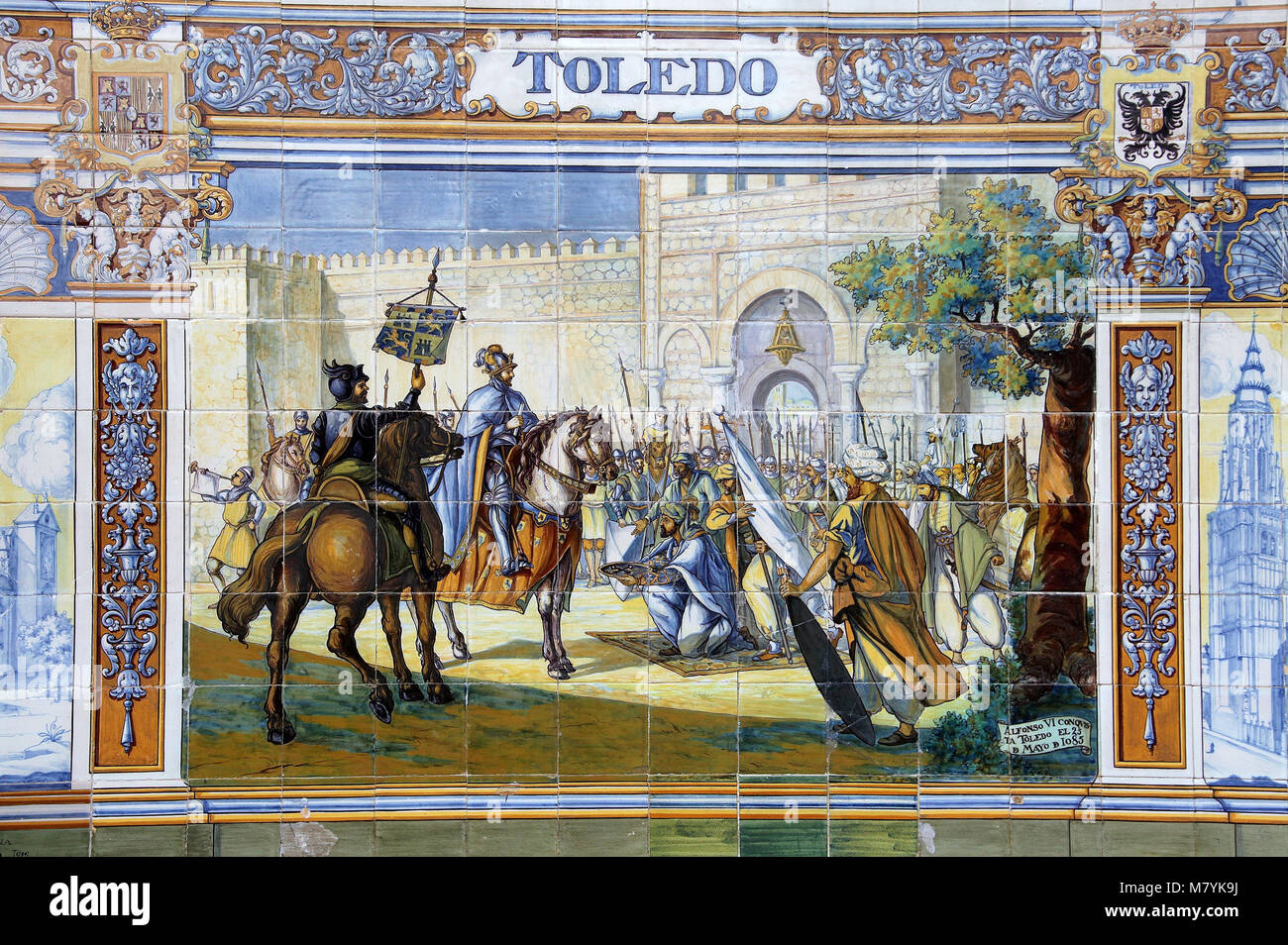 Provincial Alkoven für Toledo auf der Plaza de Espana in Sevilla Stockfoto