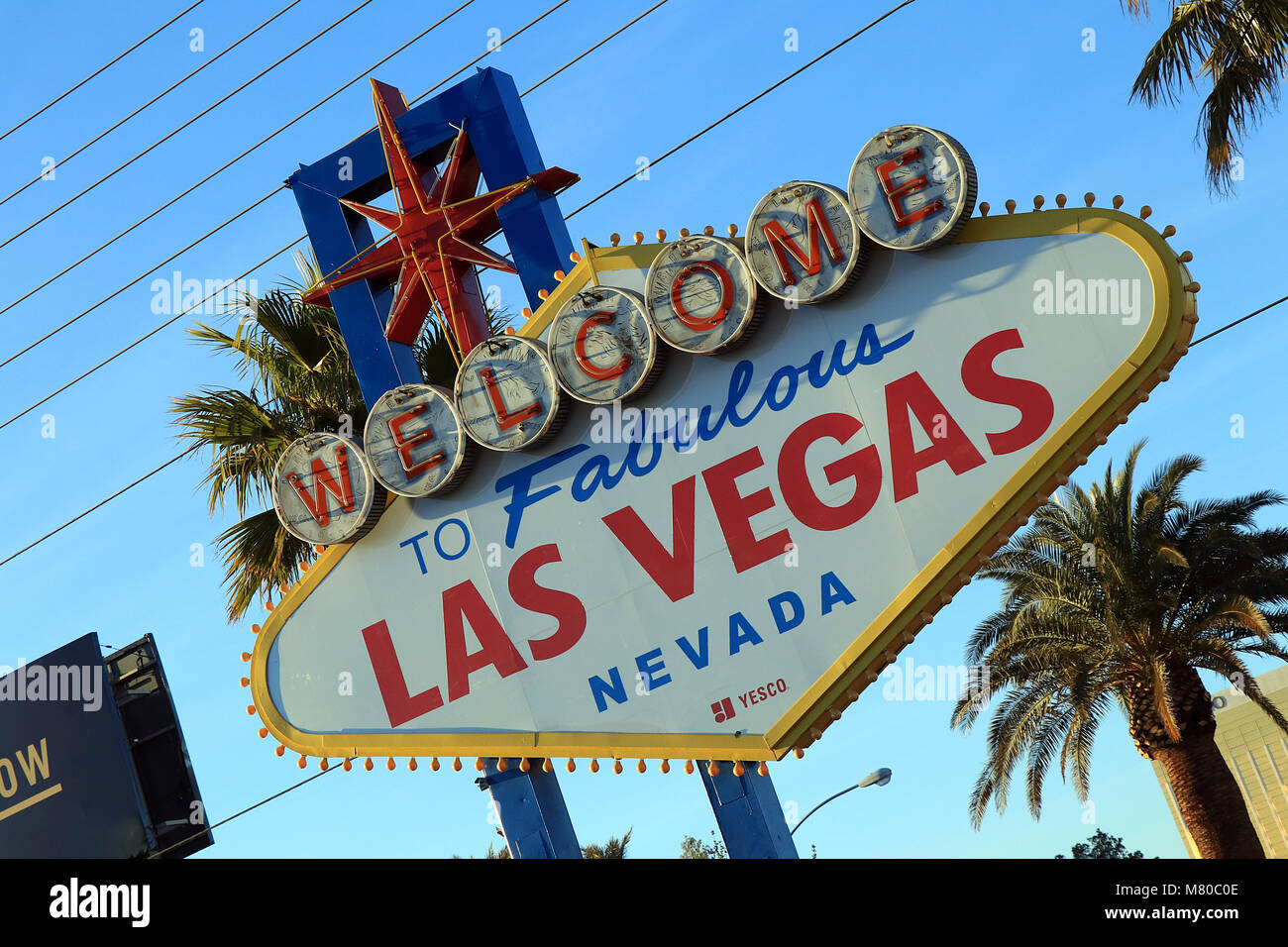 Fabulous Las Vegas Zeichen auf den South Las Vegas Boulevard - der "Trip"-in Nevada. Stockfoto