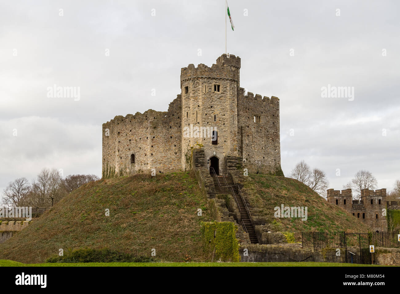 Das Schloss von Cardiff halten Stockfoto