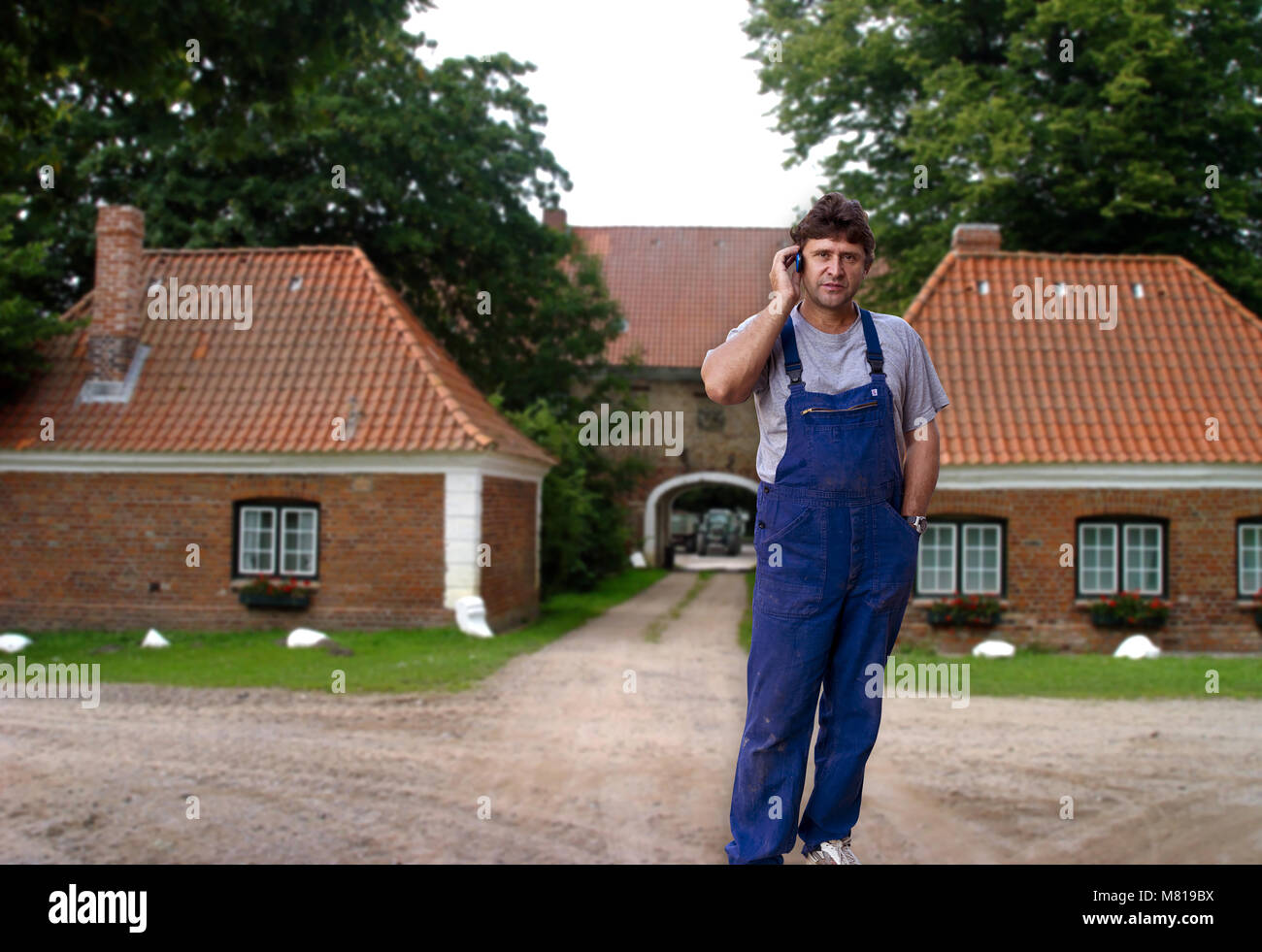 Landwirt telephons 4 Stockfoto