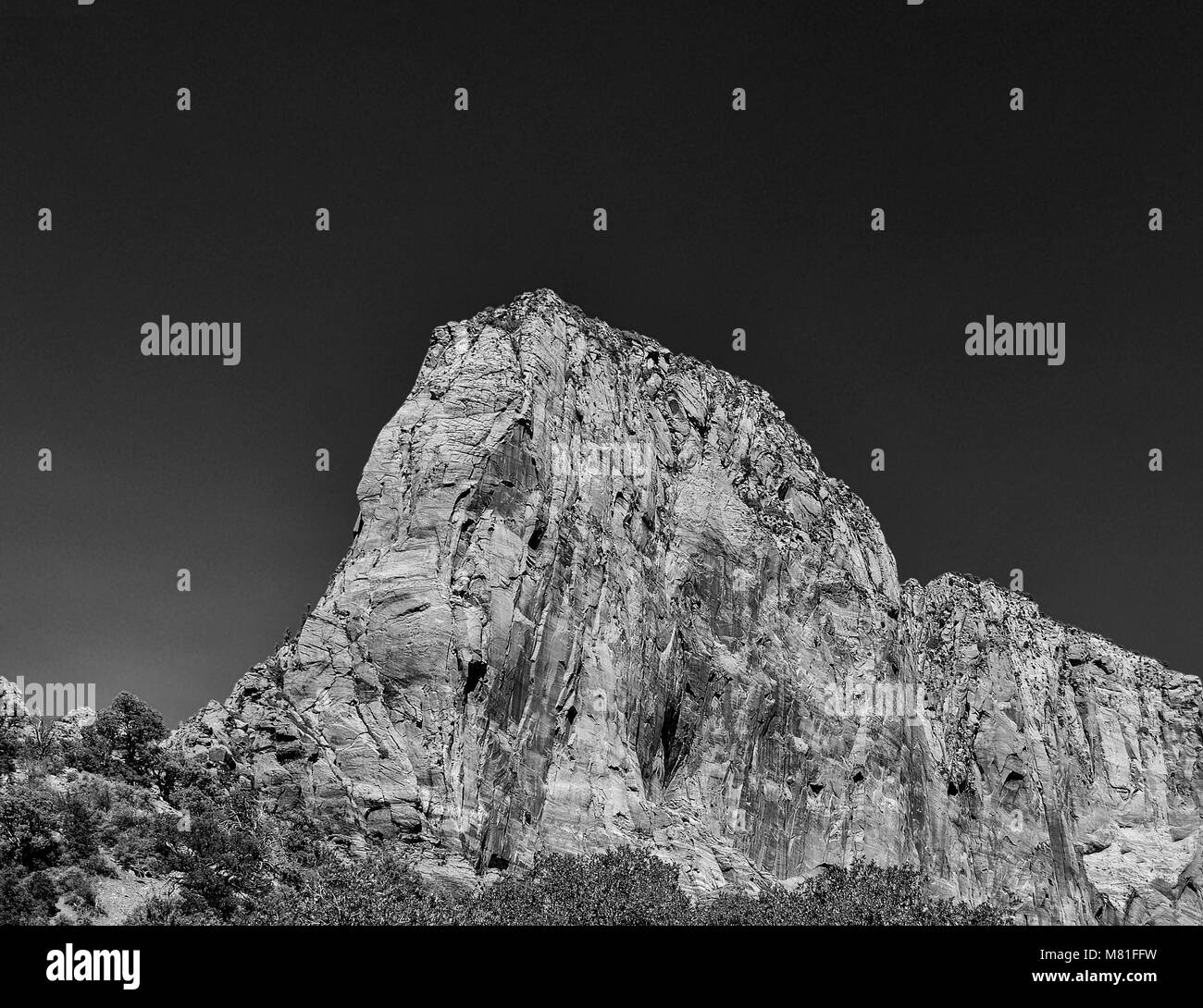 Kolob Canyon im Zion National Park, Utah, USA. Berggipfel. Stockfoto