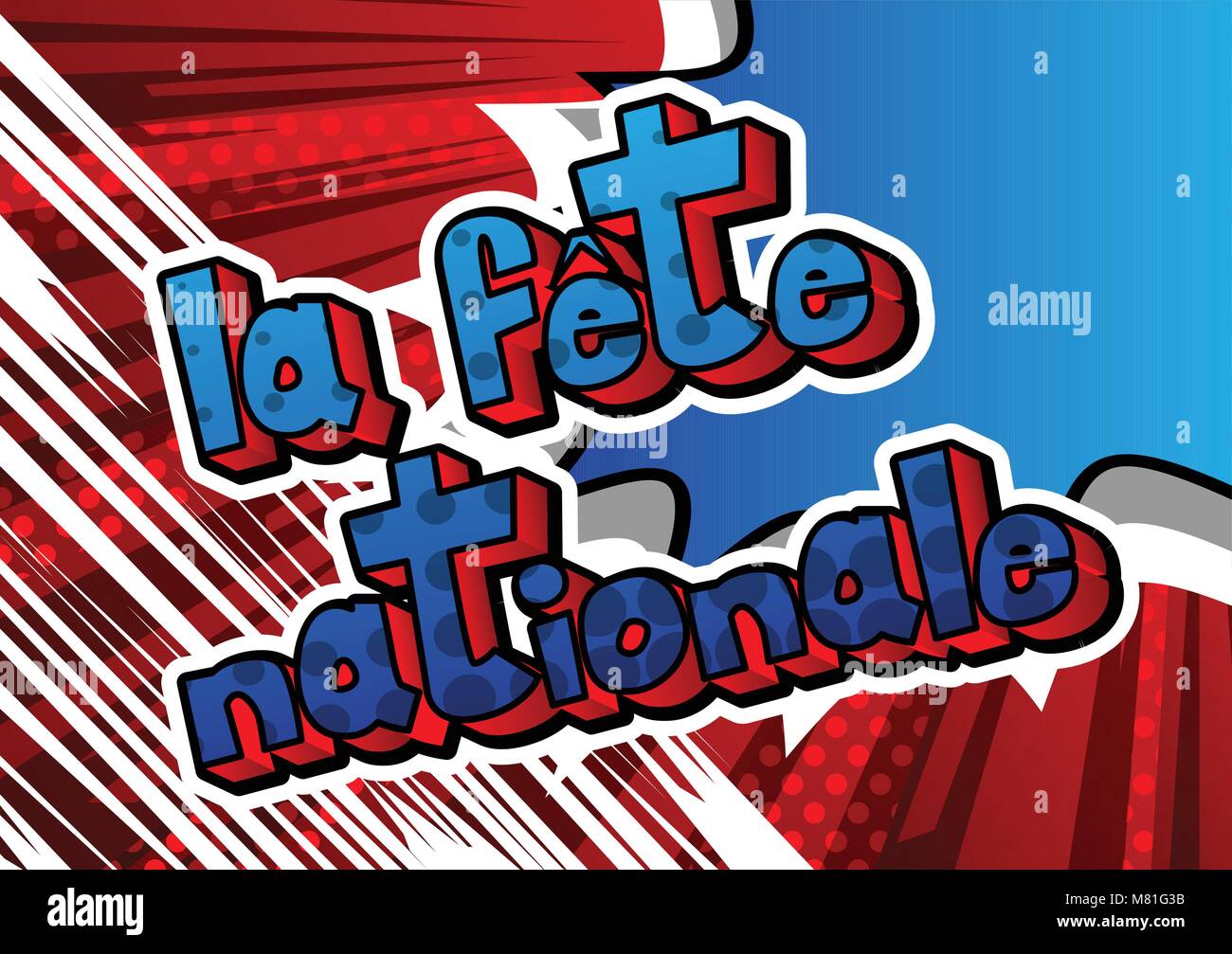 Vektor dargestellt Banner, Grußkarten oder Poster für Tag der Bastille im französischen La Fete Nationale (Nationalfeiertag) Stock Vektor