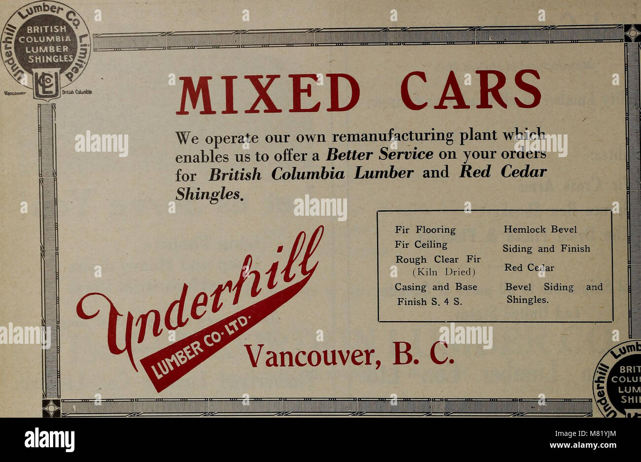 Der Bericht der Canadian Forest Industries für Januar bis Juni 1923 enthält Daten über die Forstproduktion, das Wachstum der Industrie und wirtschaftliche Faktoren, die den Forstsektor in Kanada während dieses Zeitraums beeinflussen. Stockfoto