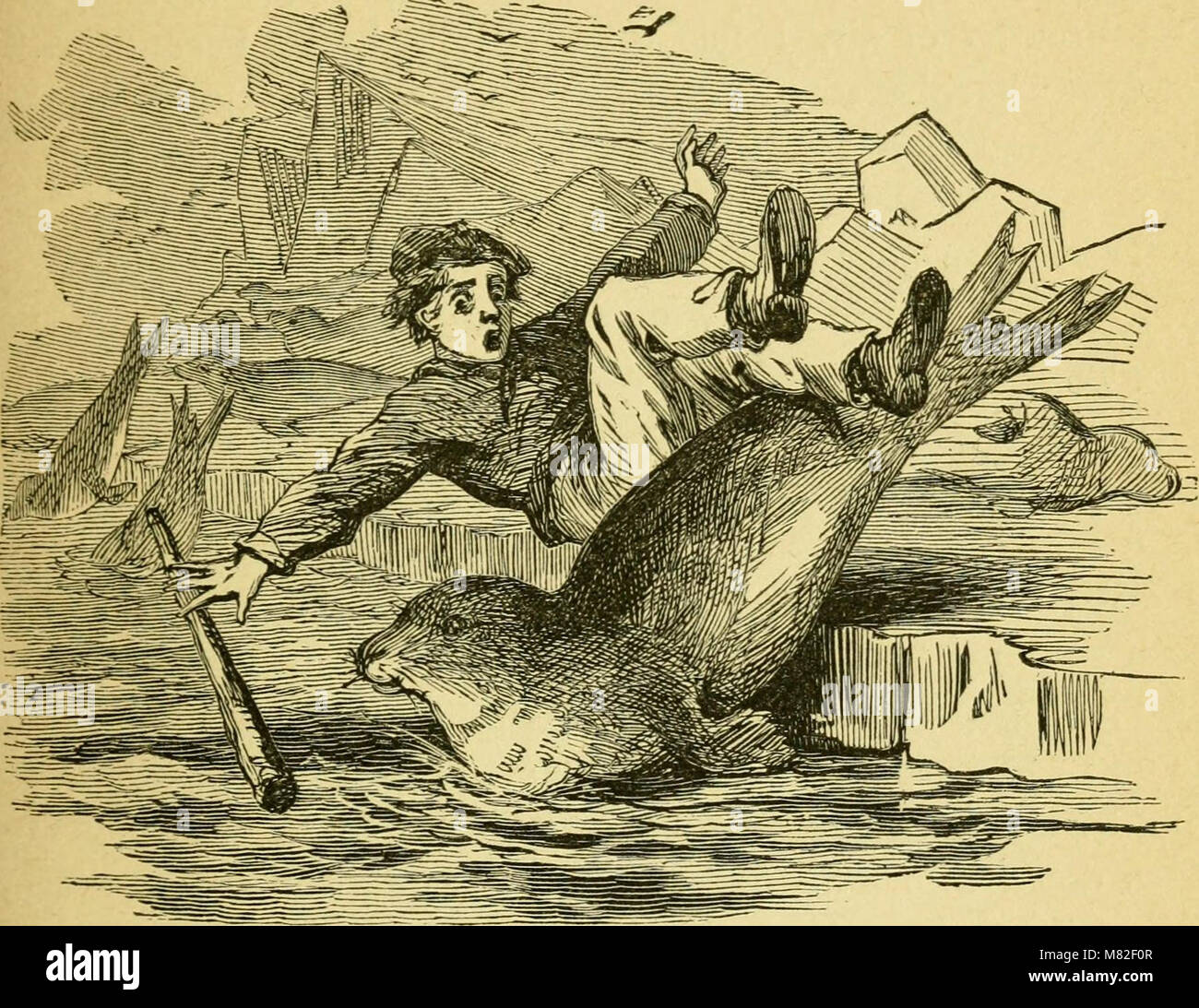 In den kalten Guss - Geschichte eines alten Mannes Abenteuer eines jungen Mannes, die durch Kapitän John Hardy, mariner (1868) (14596093920). Stockfoto