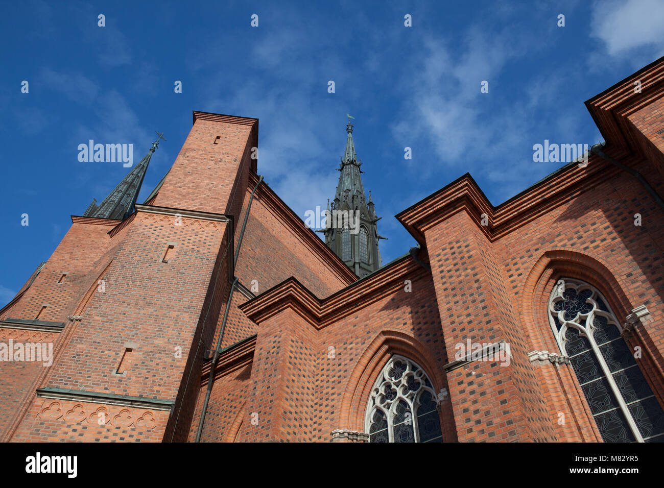 Der Dom von Uppsala, Uppsala Domkyrka (Uppsala, Schweden) Stockfoto