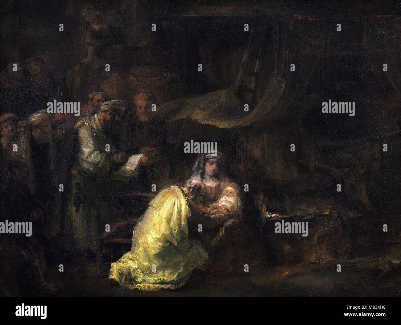 Rembrandt Harmenszoon van Rijn - die Beschneidung Stockfoto